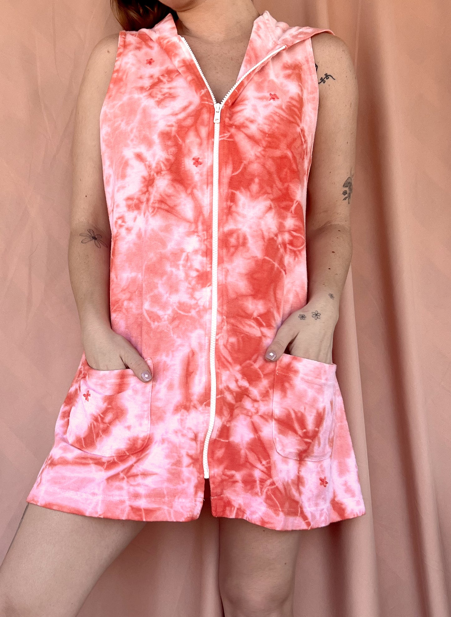 Hand-dyed Vintage Terrycloth Dress