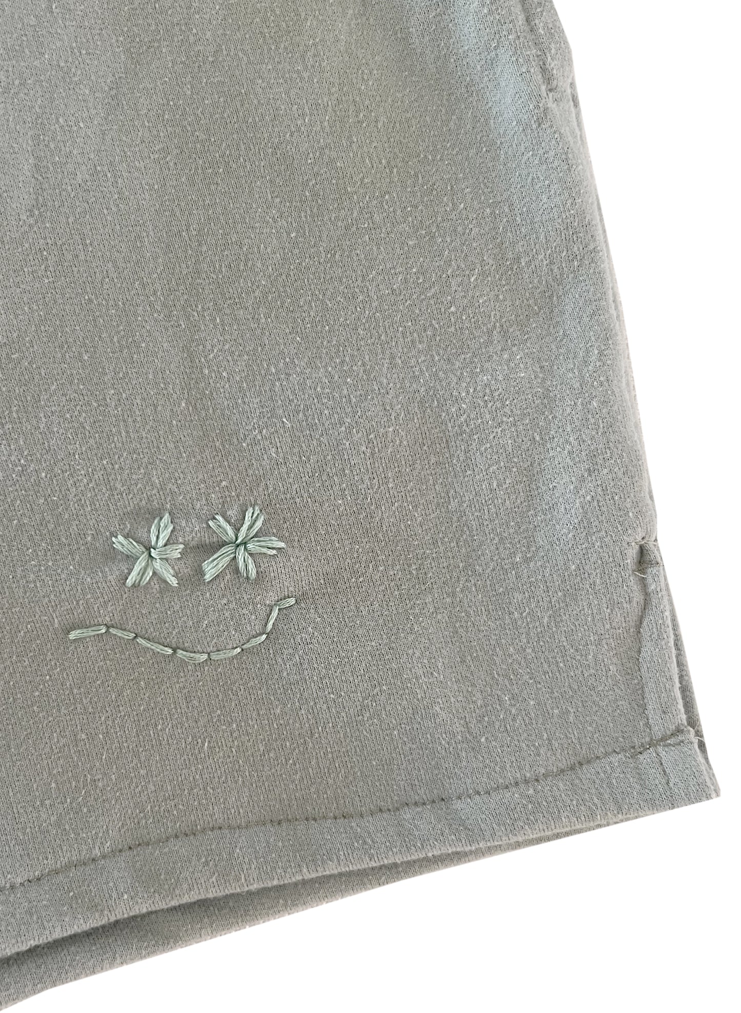 Reconstructed Smiley Sweatshorts - Mint