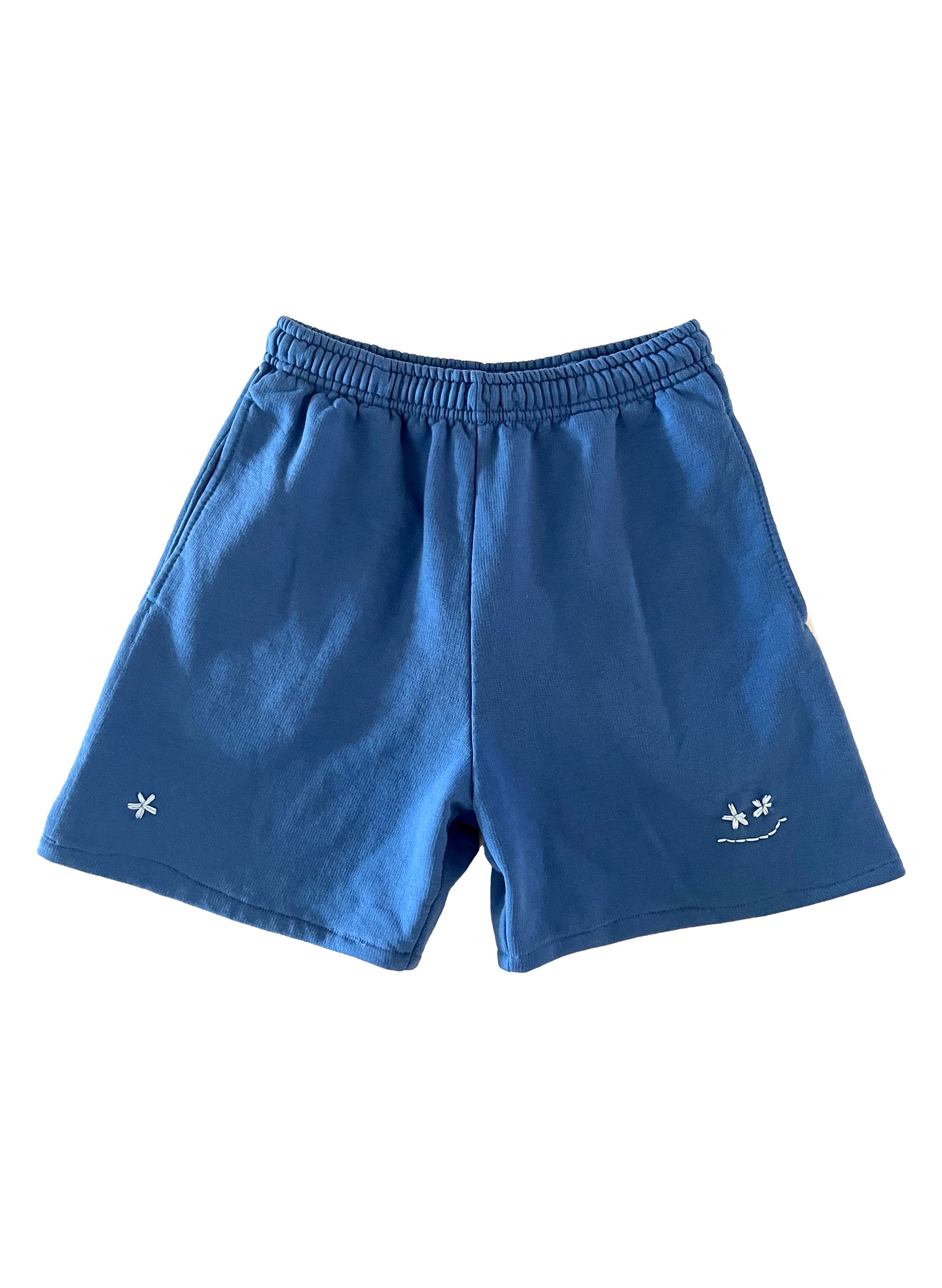 Reconstructed Smiley Sweatshorts - Royal Blue