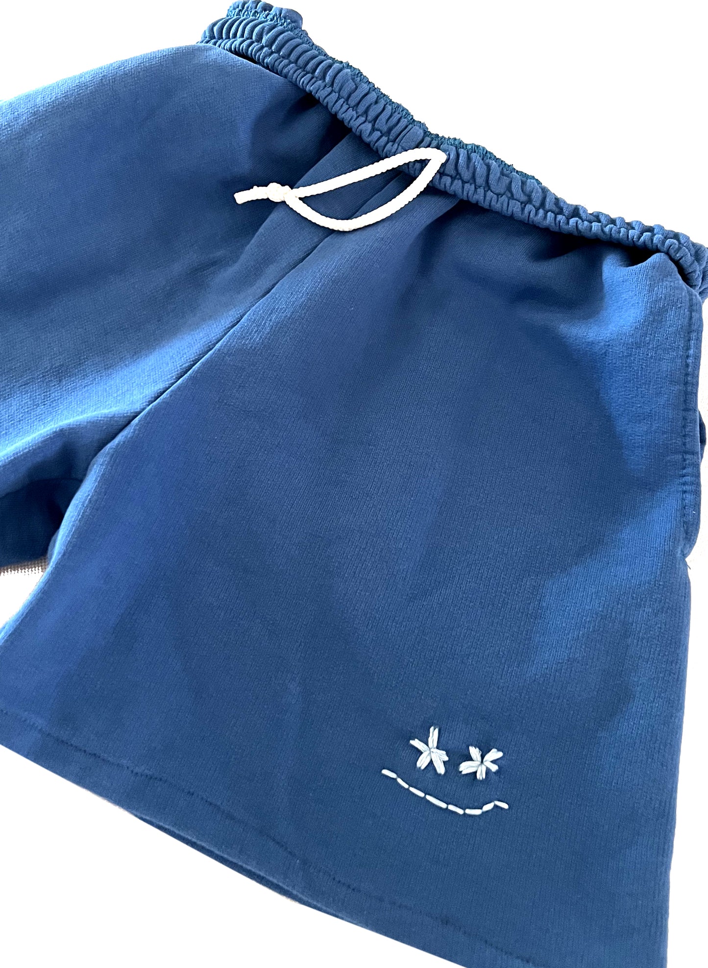 Reconstructed Smiley Sweatshorts - Royal Blue