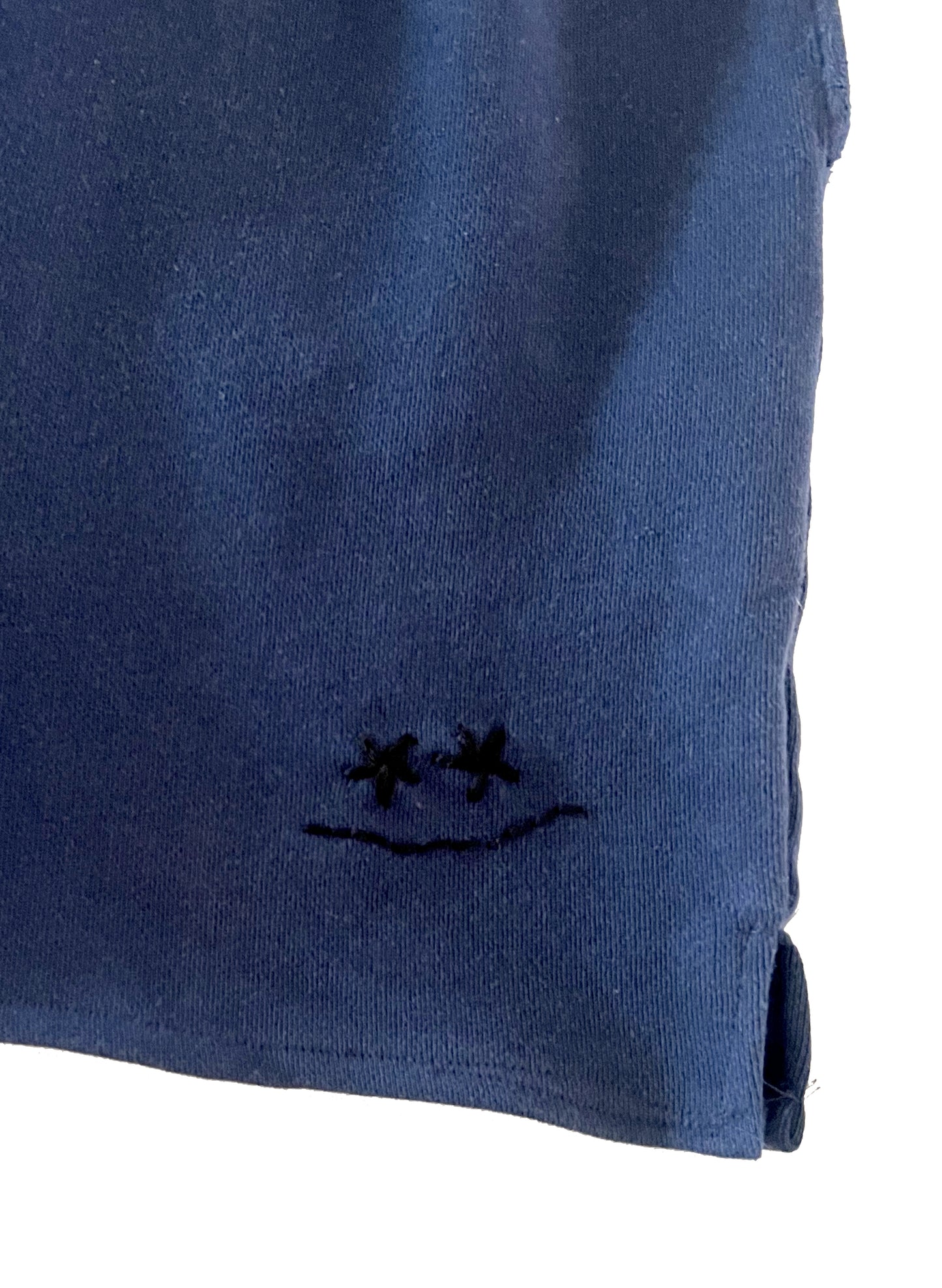 Reconstructed Smiley Sweatshorts - Navy Blue