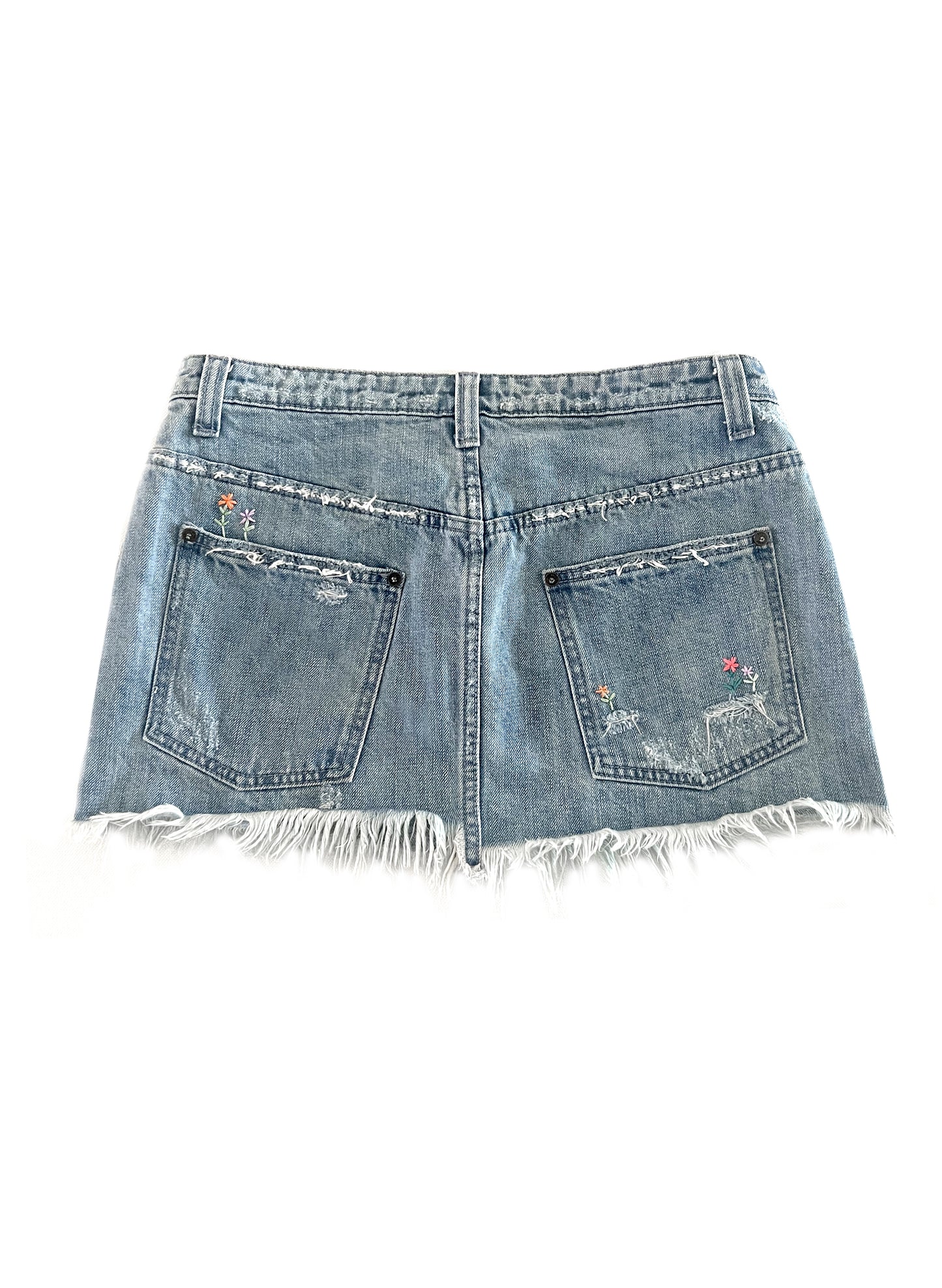 Free People Denim Miniskirt