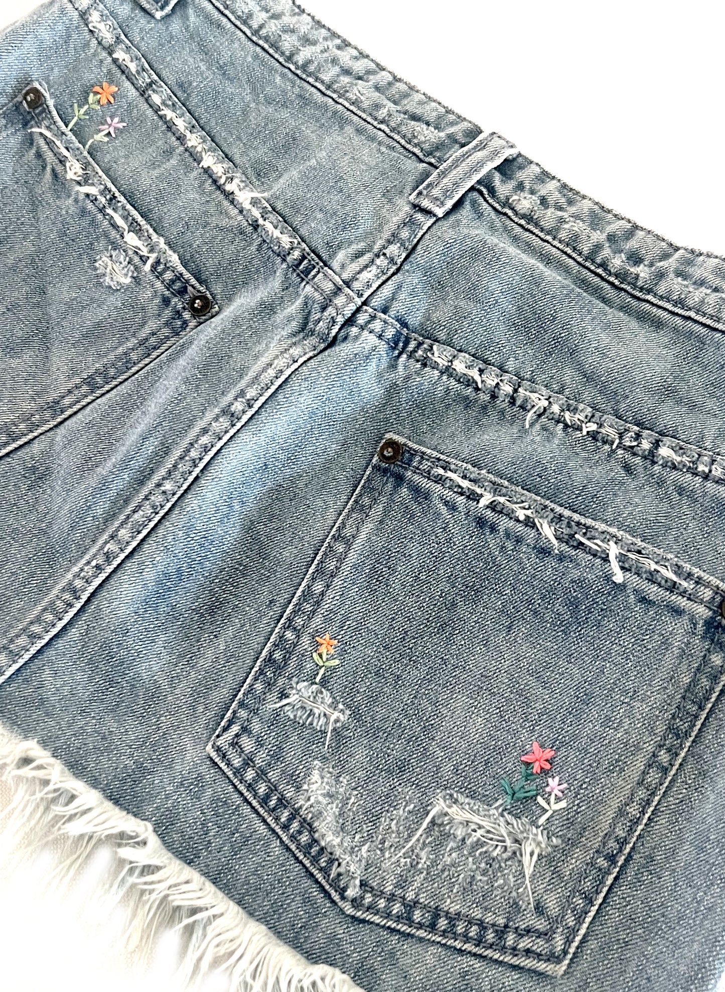 Free People Denim Miniskirt