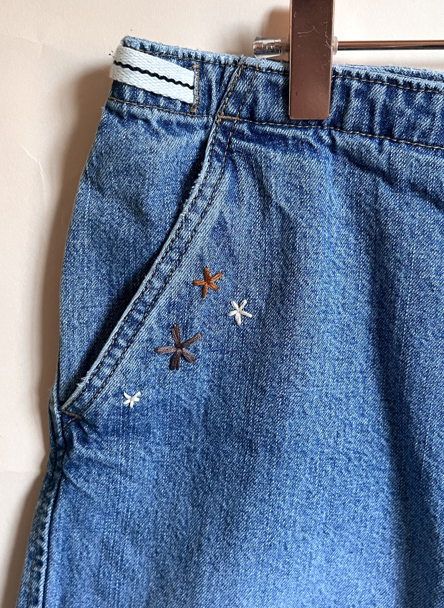 Drawstring Denim Shorts