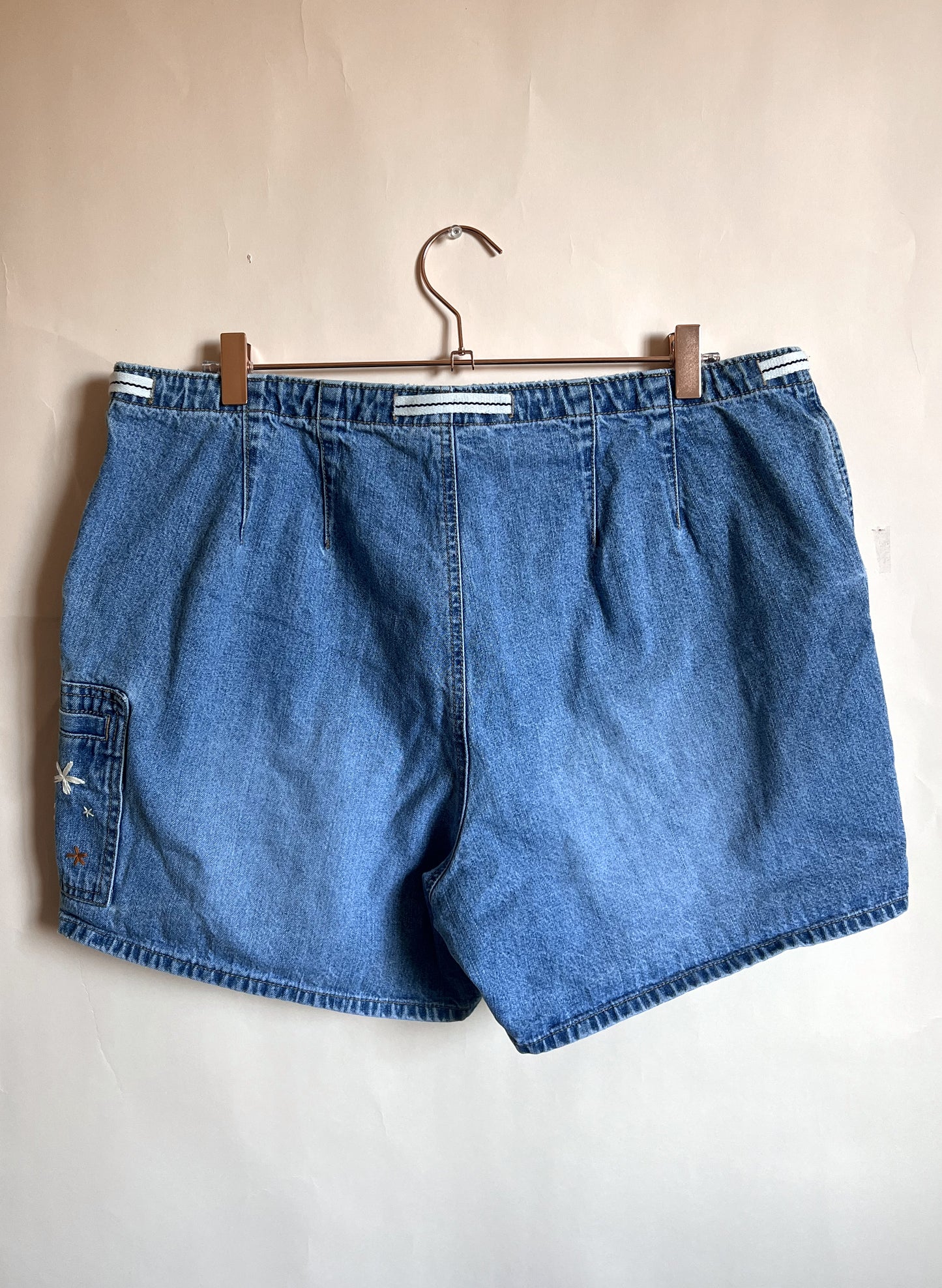 Drawstring Denim Shorts
