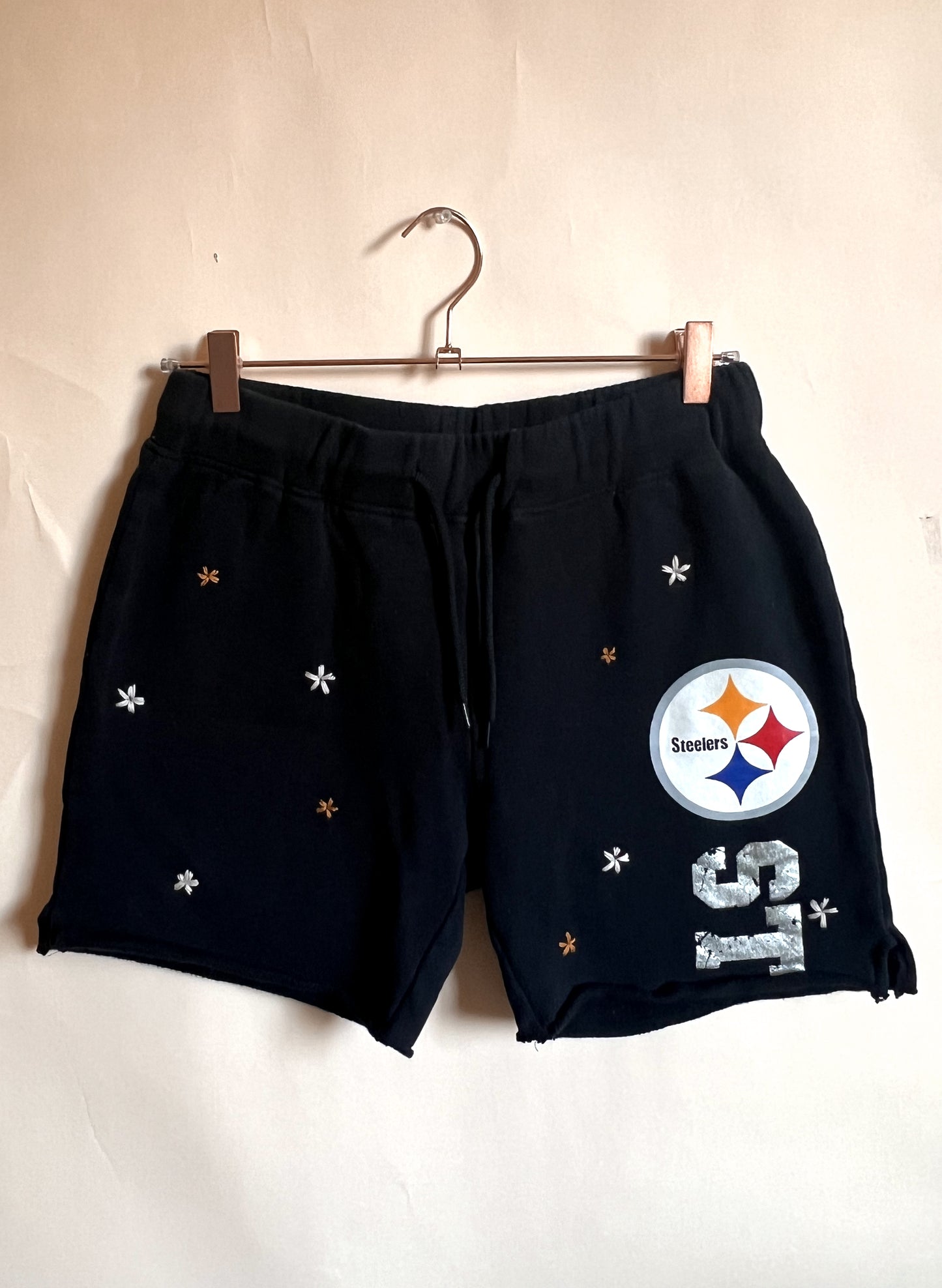 Reconstructed Steelers Sweatshorts