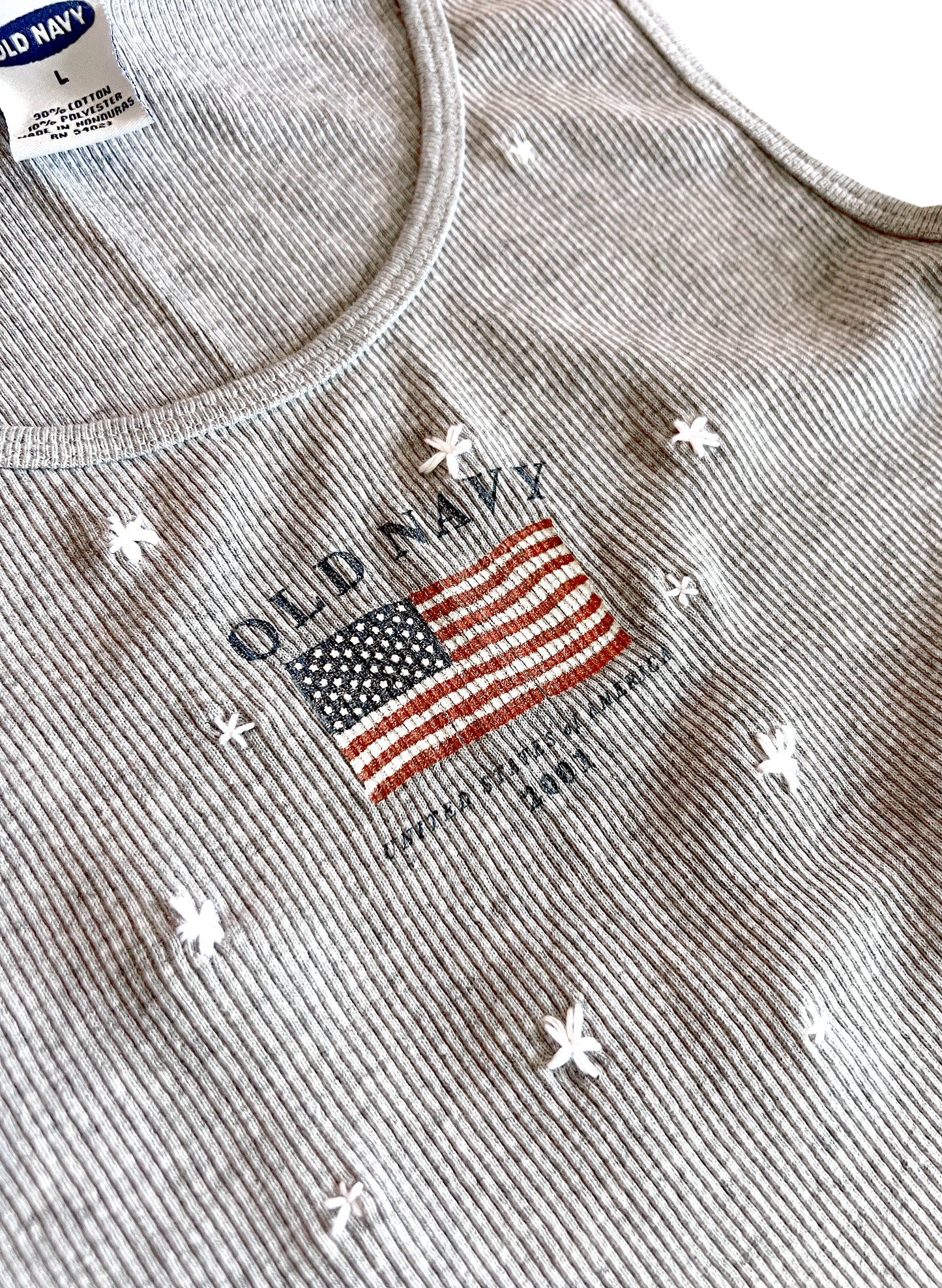 Vintage American Flag Cropped Tank