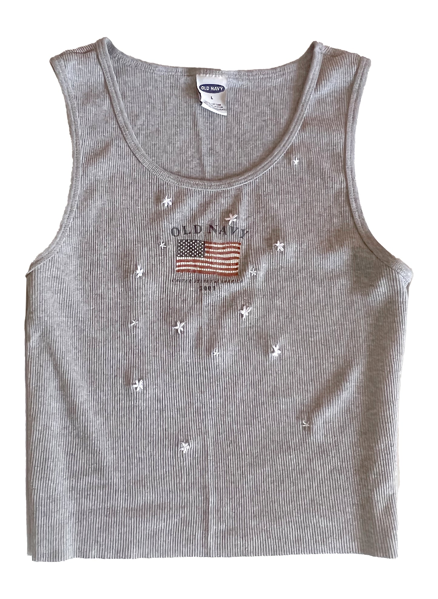 Vintage American Flag Cropped Tank