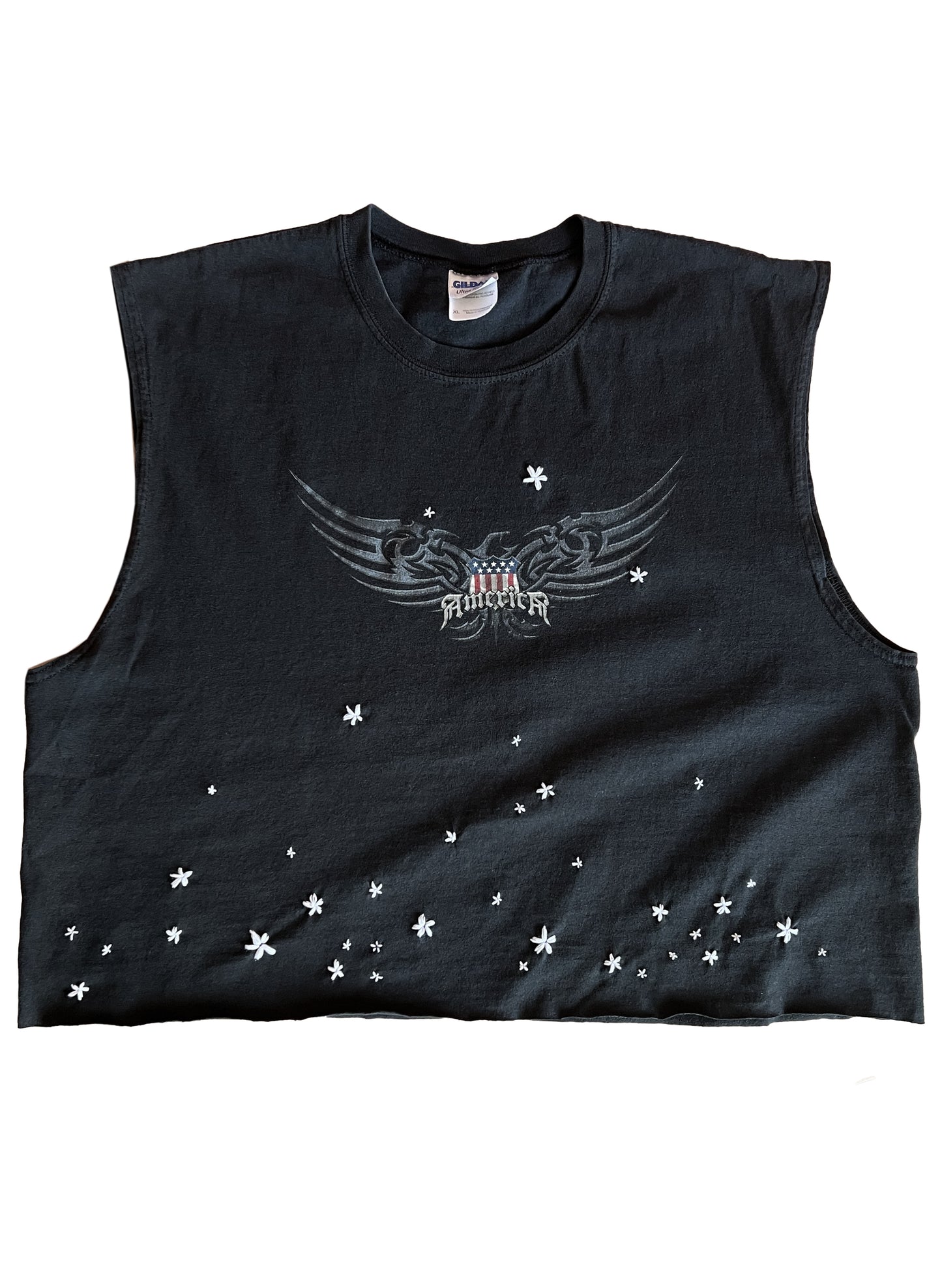 Vintage America Cropped Muscle Tee