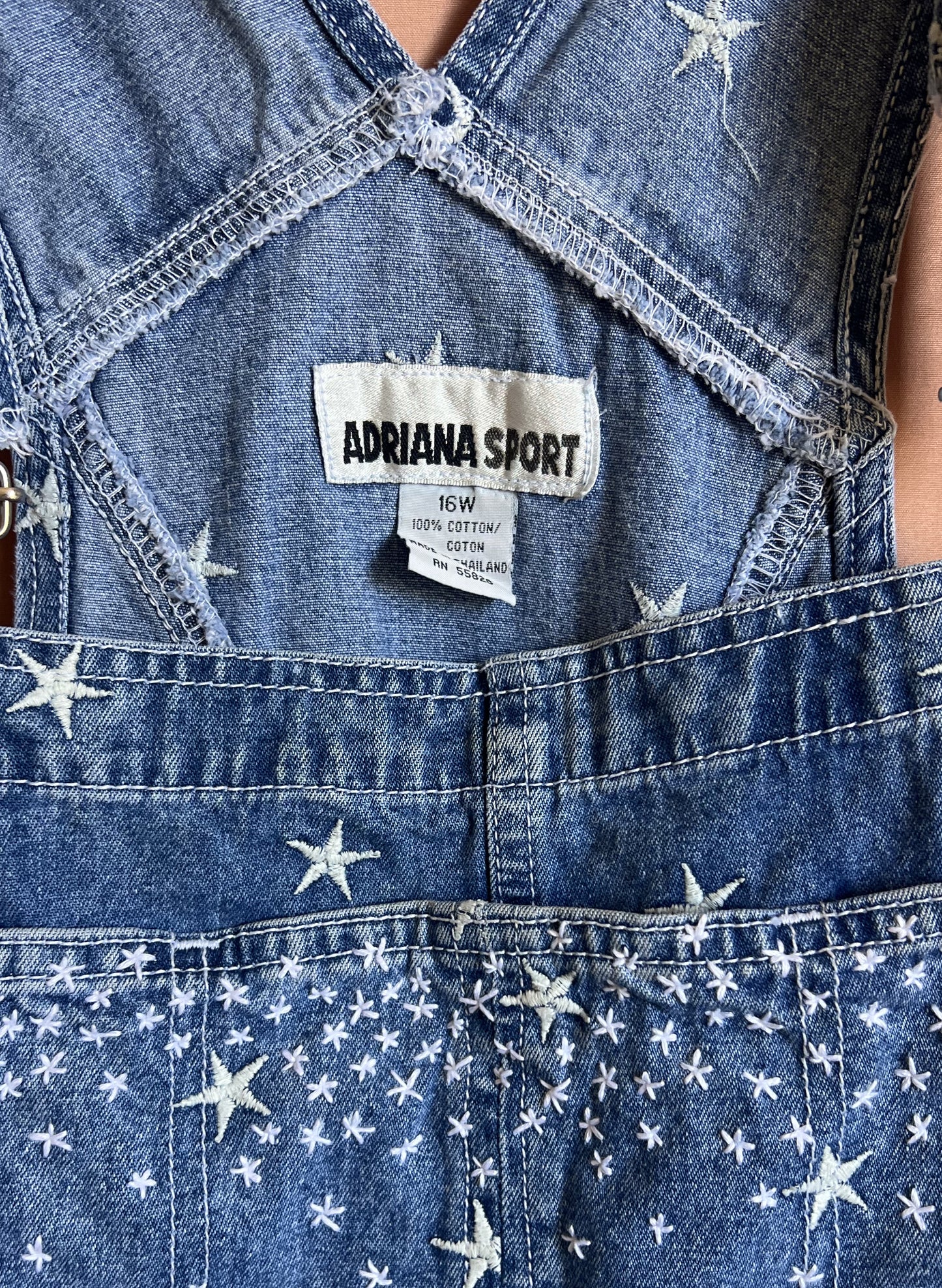 Adriana Sport Star Denim Overalls