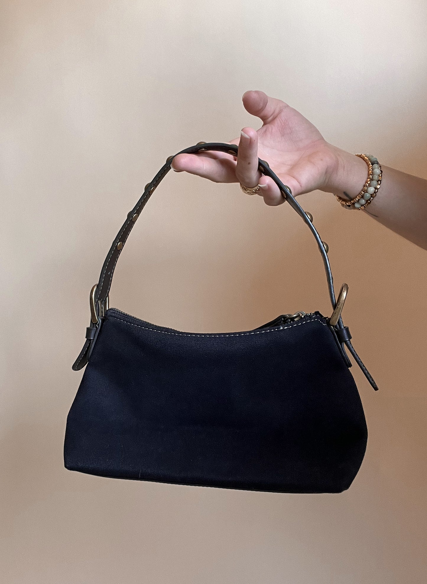 Studded Buckle Shoulder Bag