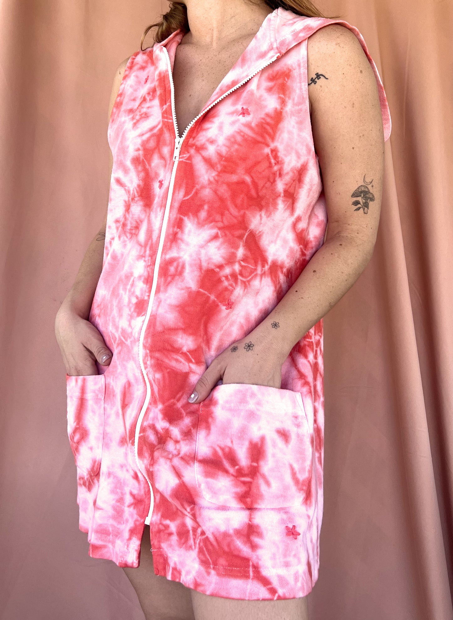 Hand-dyed Vintage Terrycloth Dress
