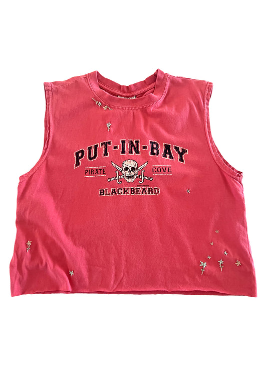 Put-In-Bay Pirate Cove Cropped Muscle Tee