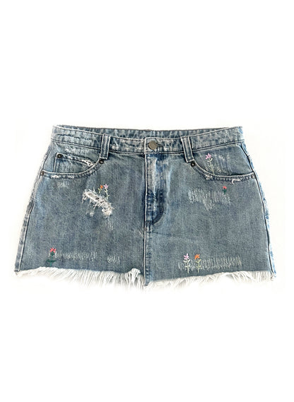 Free People Denim Miniskirt