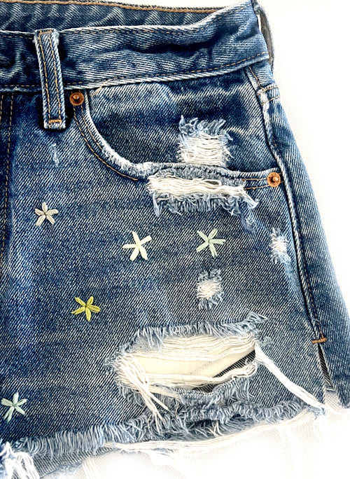 A & F Low-Rise Denim Shorts