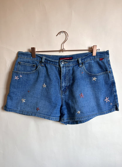 BCBG Low-Rise Denim Shorts