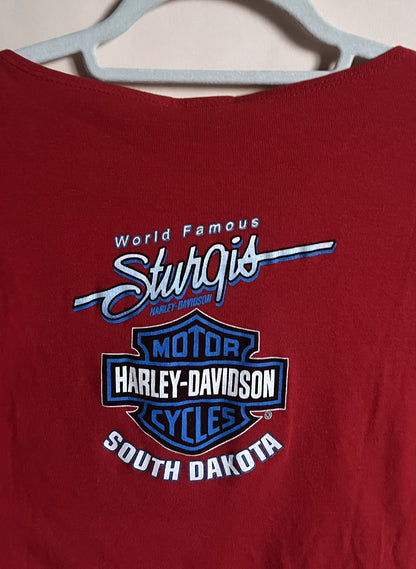 Harley Davidson Lace-up Tee - Sturgis South Dakota