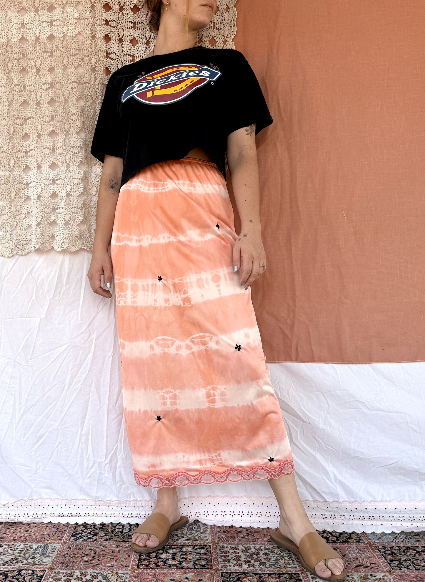 Hand-Dyed Maxi Slip Skirt