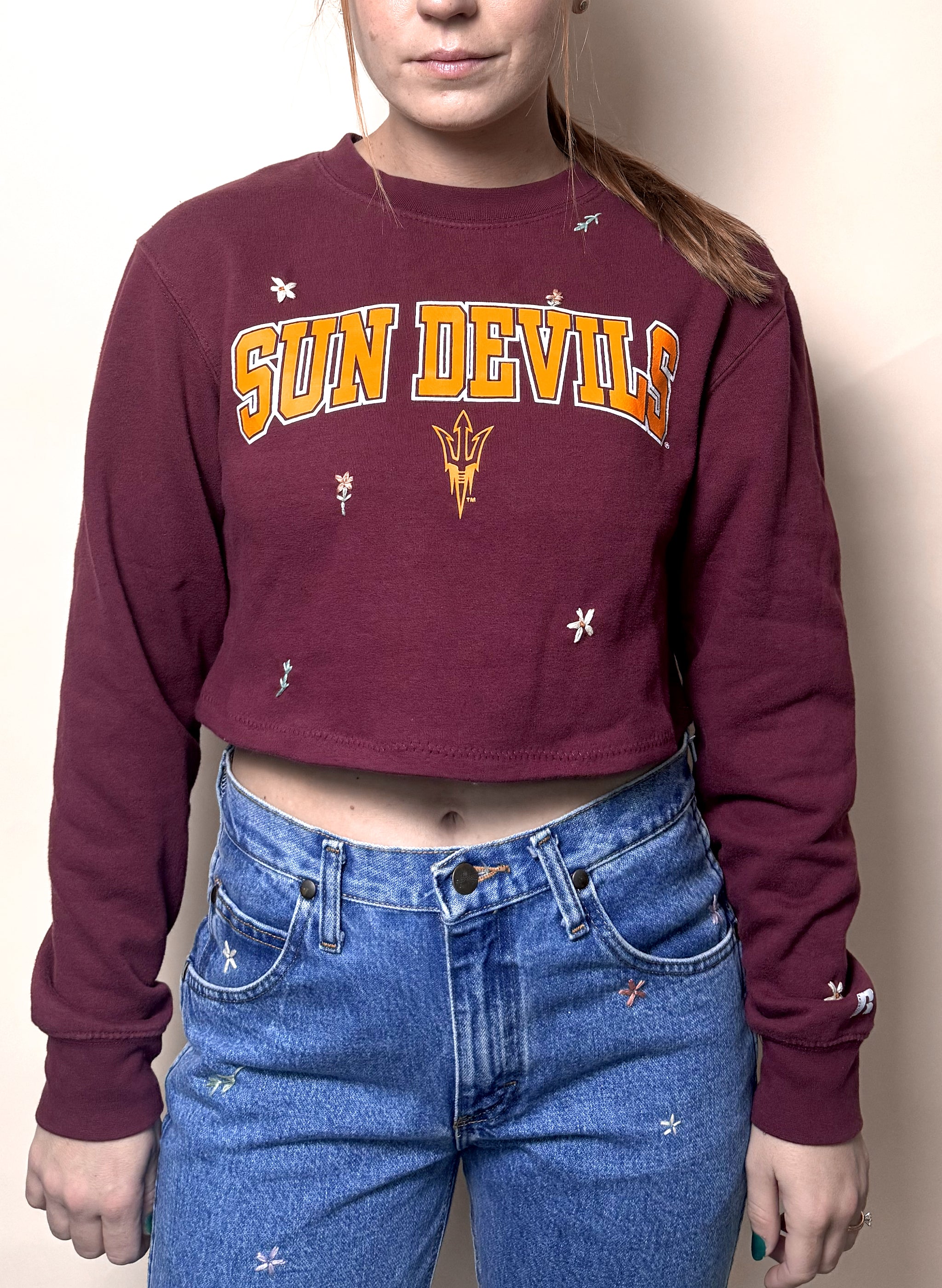 ASU Cropped Pullover