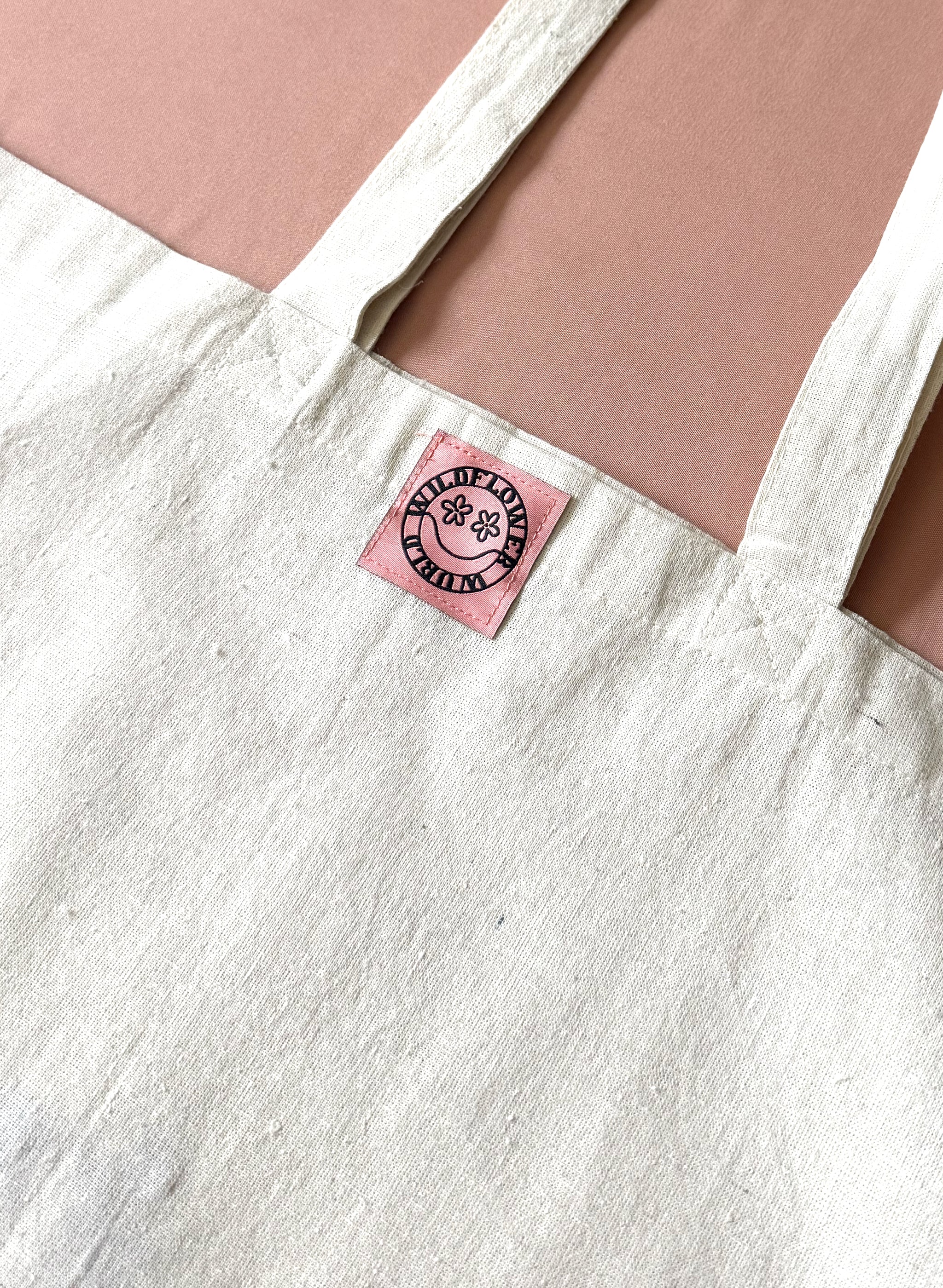 Smiley Recycled Cotton Tote (Moss)