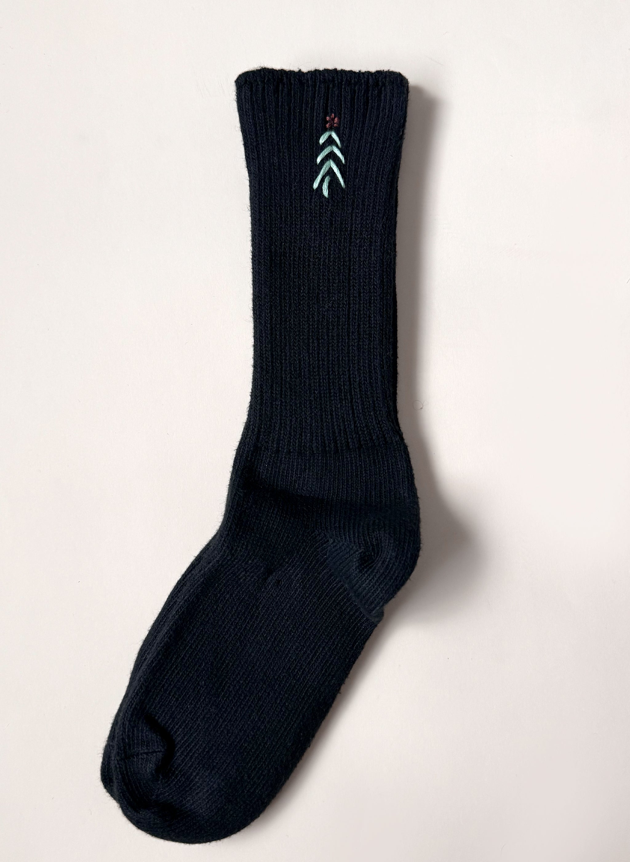 Holiday Tree Organic Socks - Black