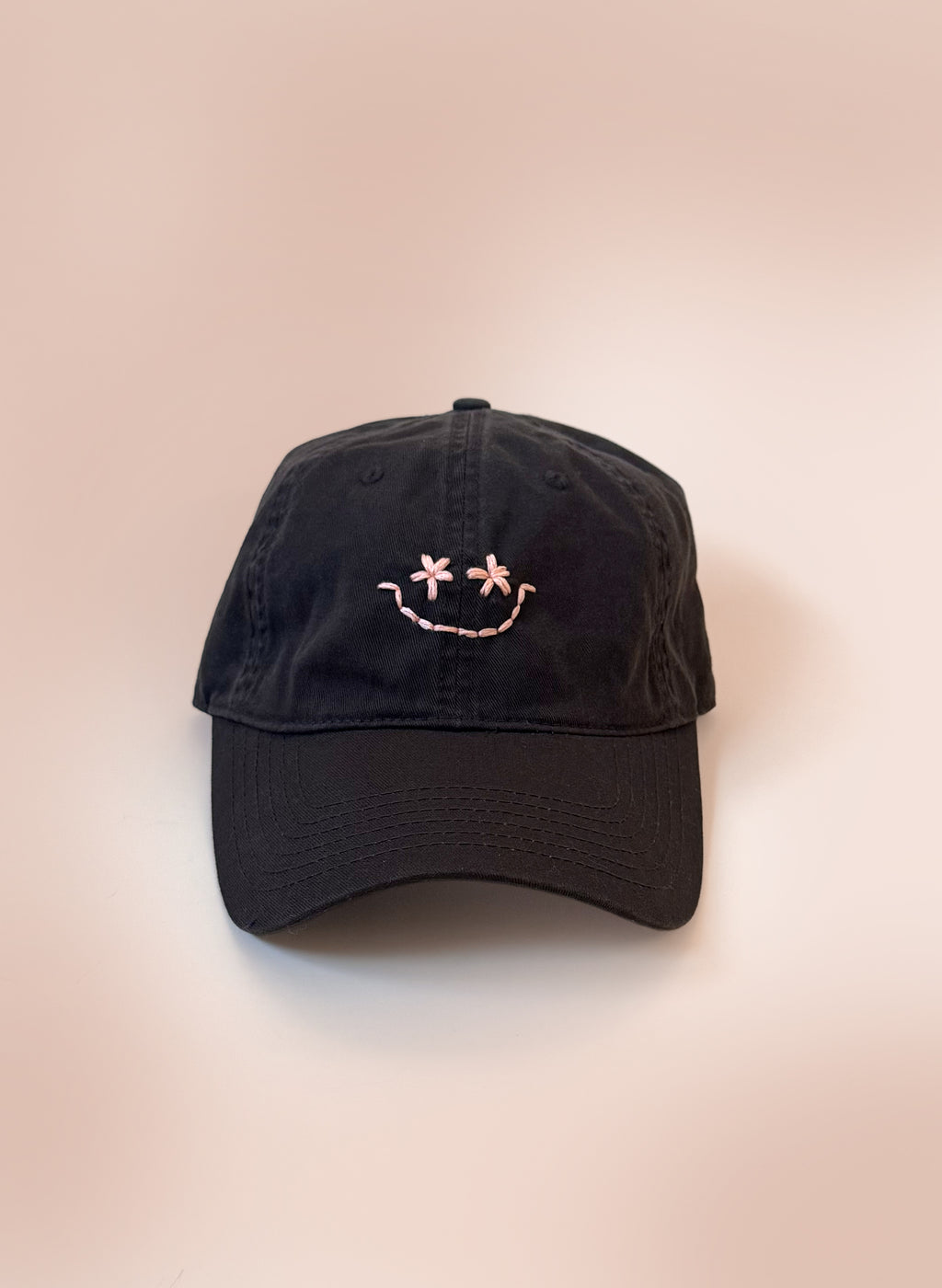 Wildflower Smiley Dad Hat - Chocolate