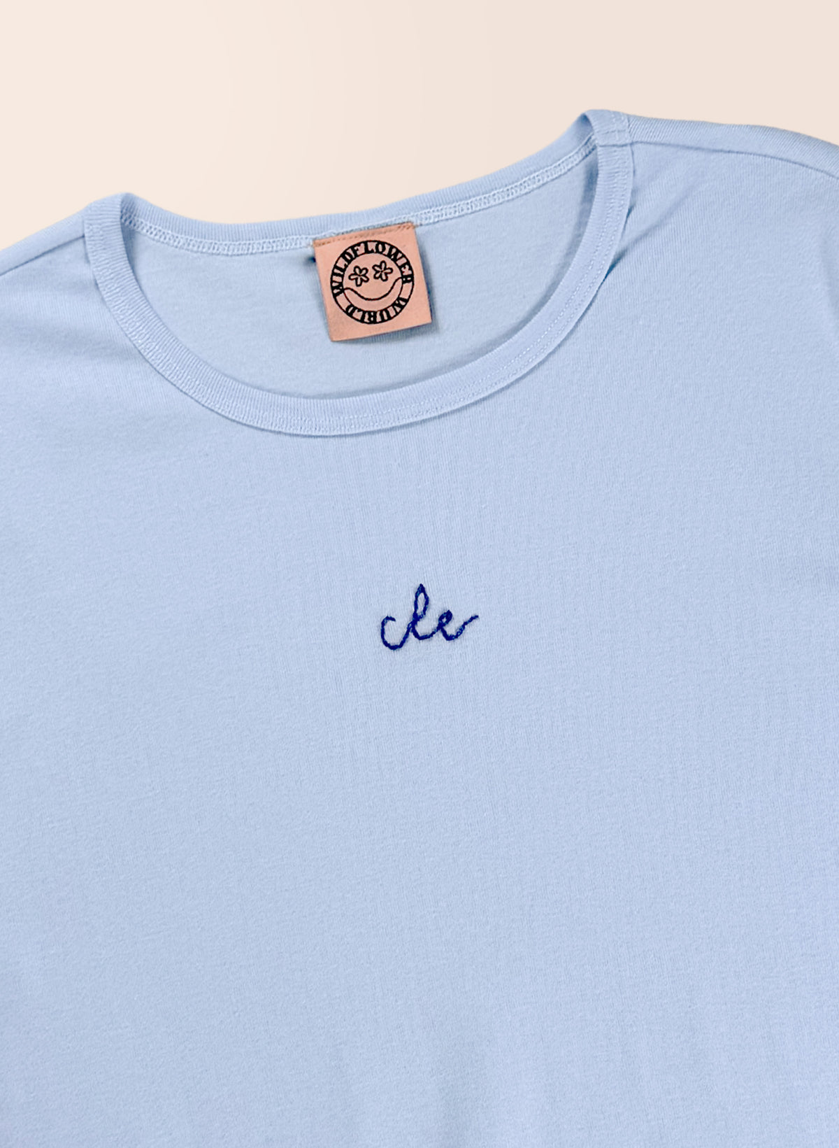 Organic CLE Baby Tee - Sky