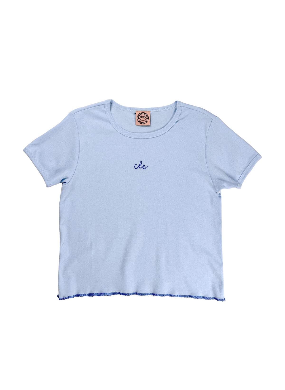 Organic CLE Baby Tee - Sky