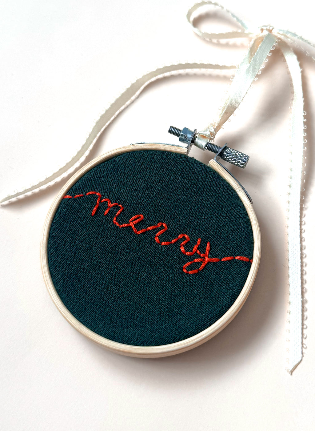 "Merry" Upcycled Ornament