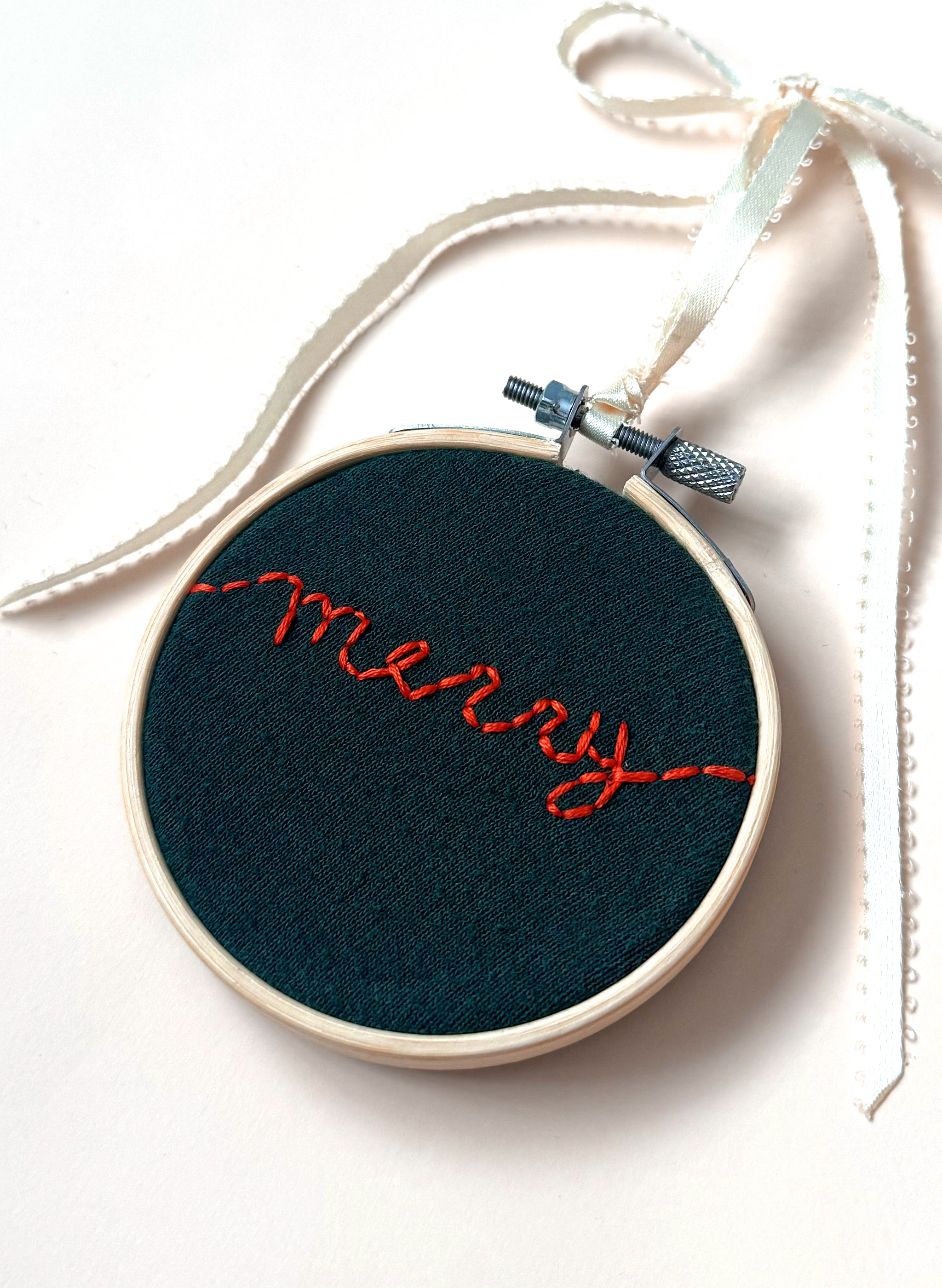 "Merry" Upcycled Ornament