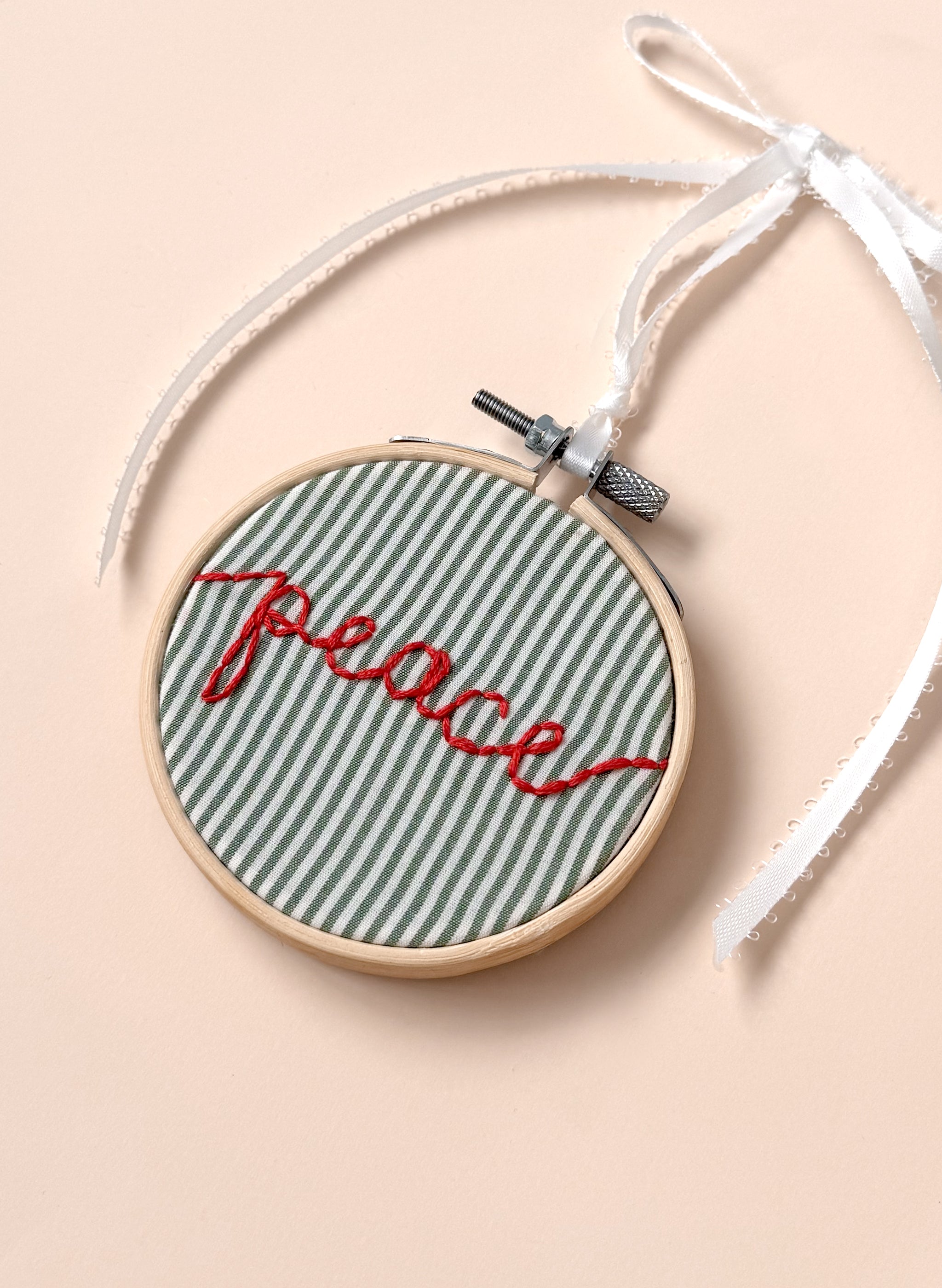 "Peace" Upcycled Ornament