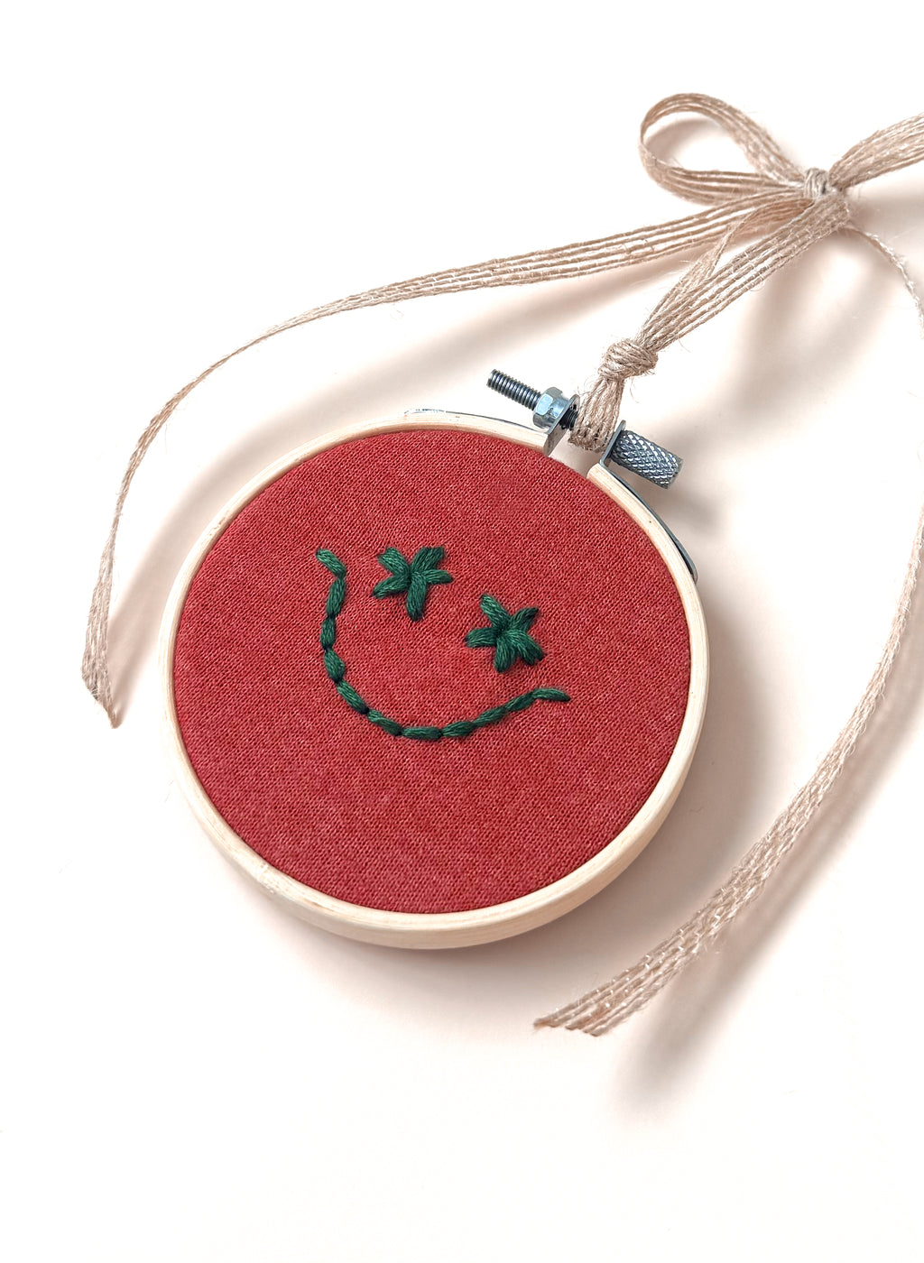 WF Smiley Upcycled Ornament