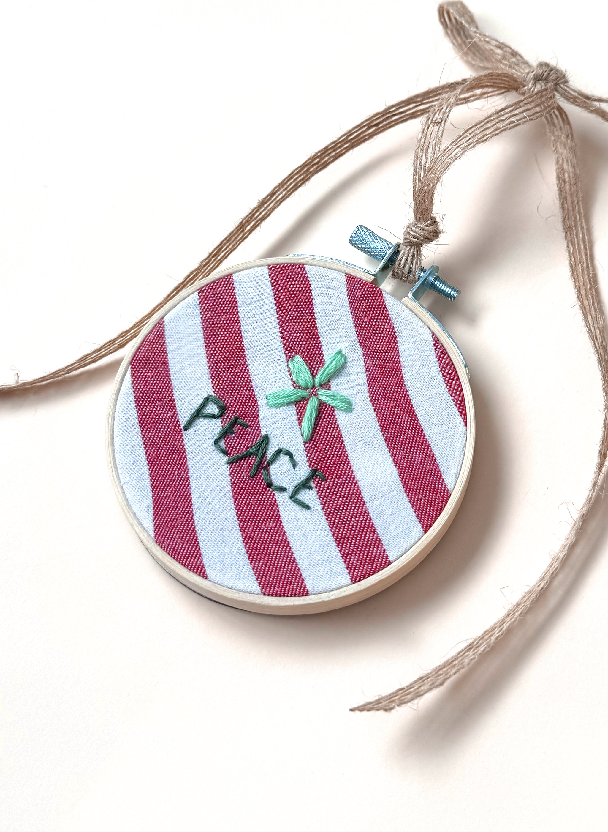 "Peace" Upcycled Ornament