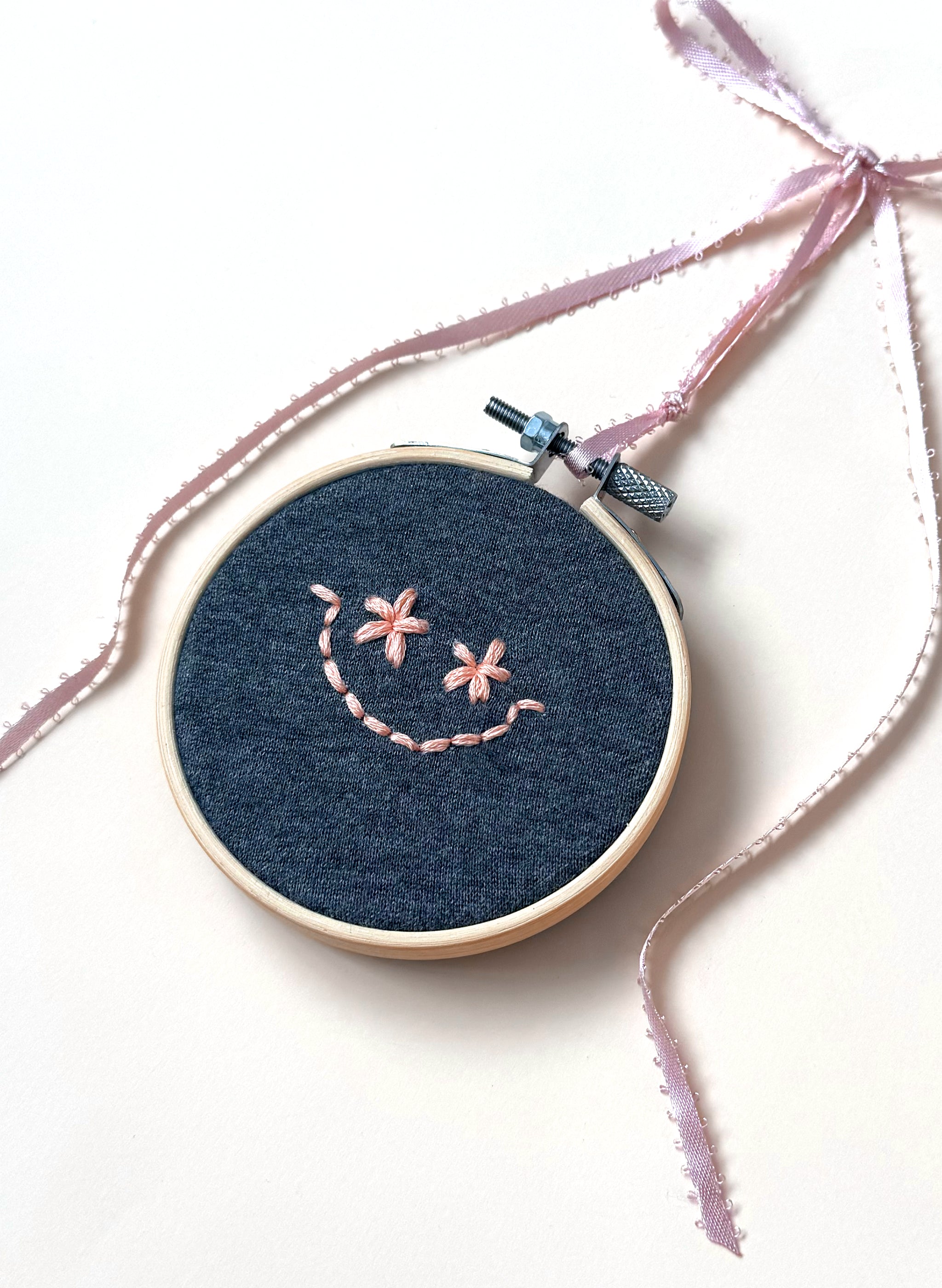 WF Smiley Upcycled Ornament