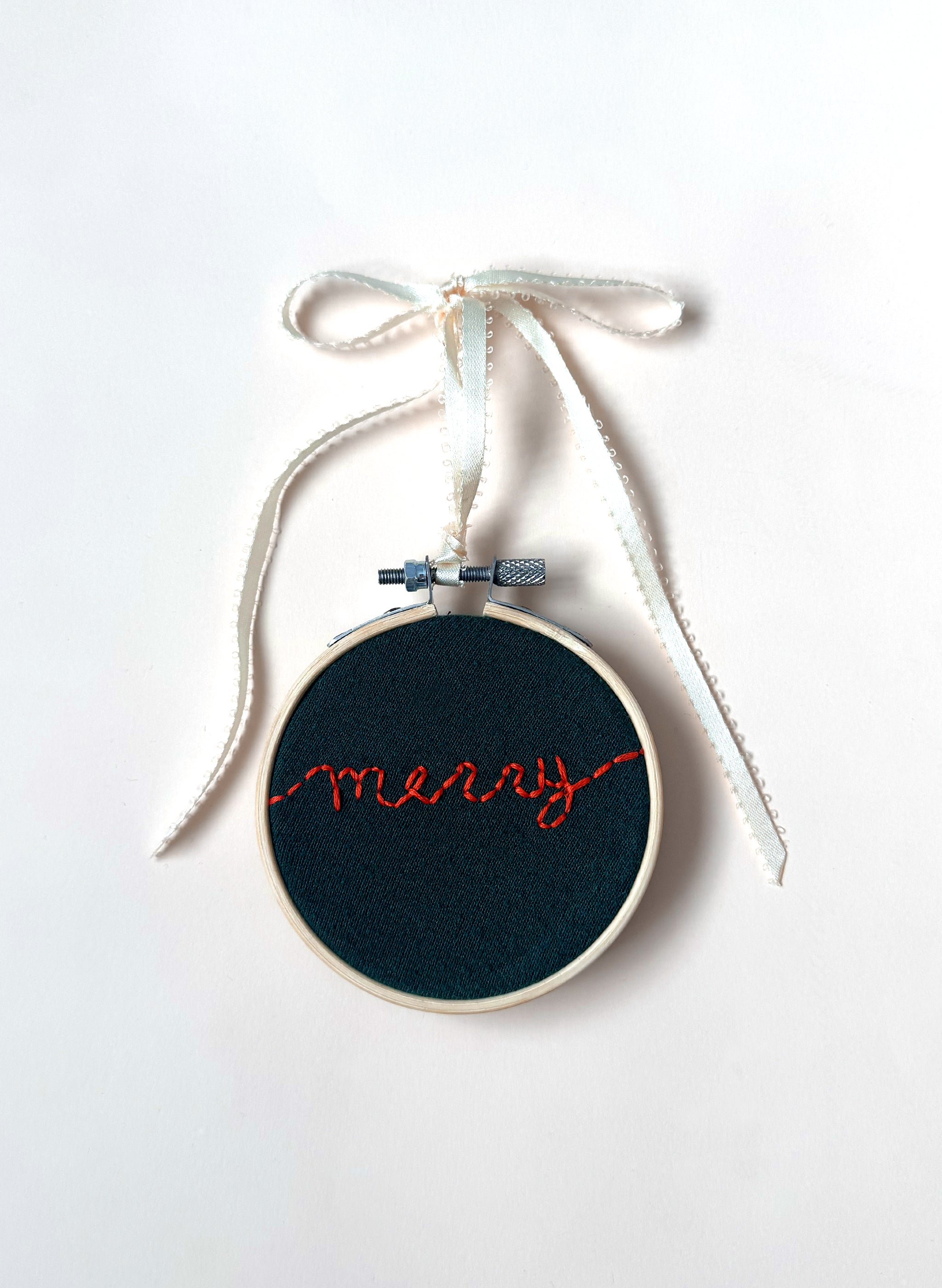 "Merry" Upcycled Ornament