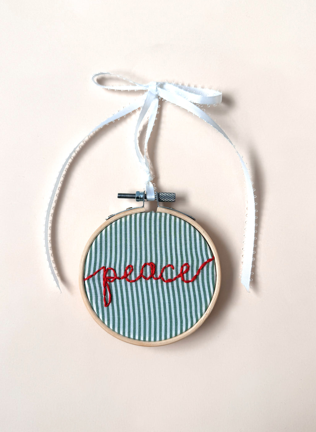 "Peace" Upcycled Ornament