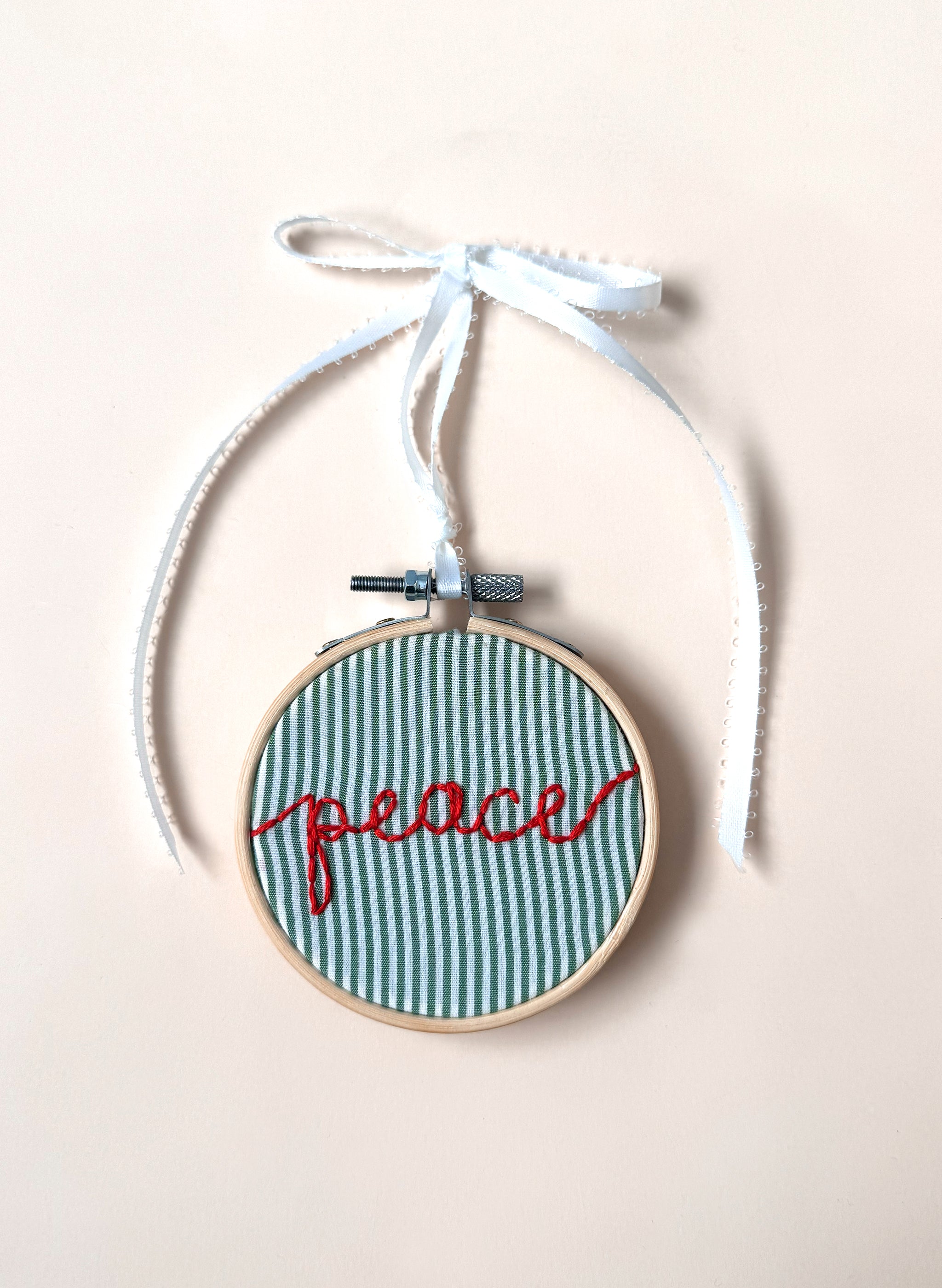 "Peace" Upcycled Ornament