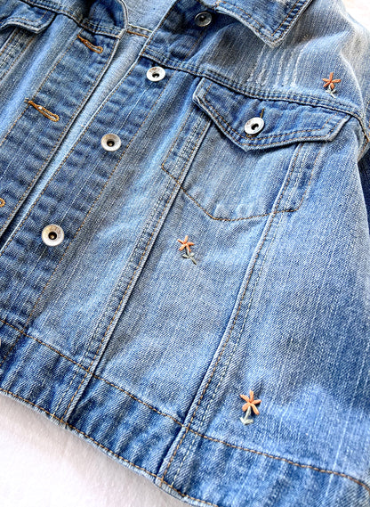 Wildflower Cropped Denim Jacket