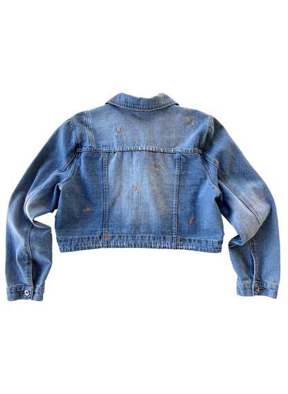 Wildflower Cropped Denim Jacket