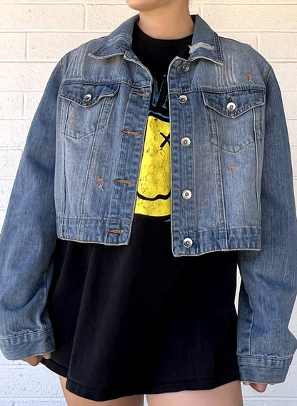 Wildflower Cropped Denim Jacket