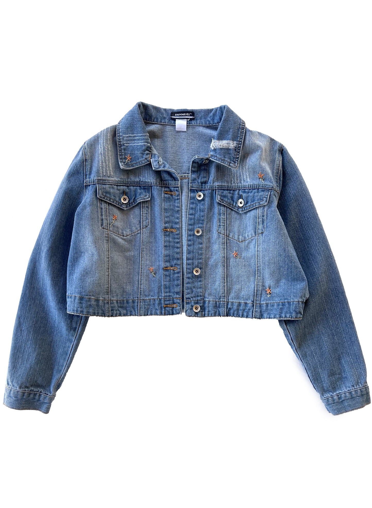 Wildflower Cropped Denim Jacket