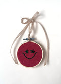 WF Smiley Upcycled Ornament