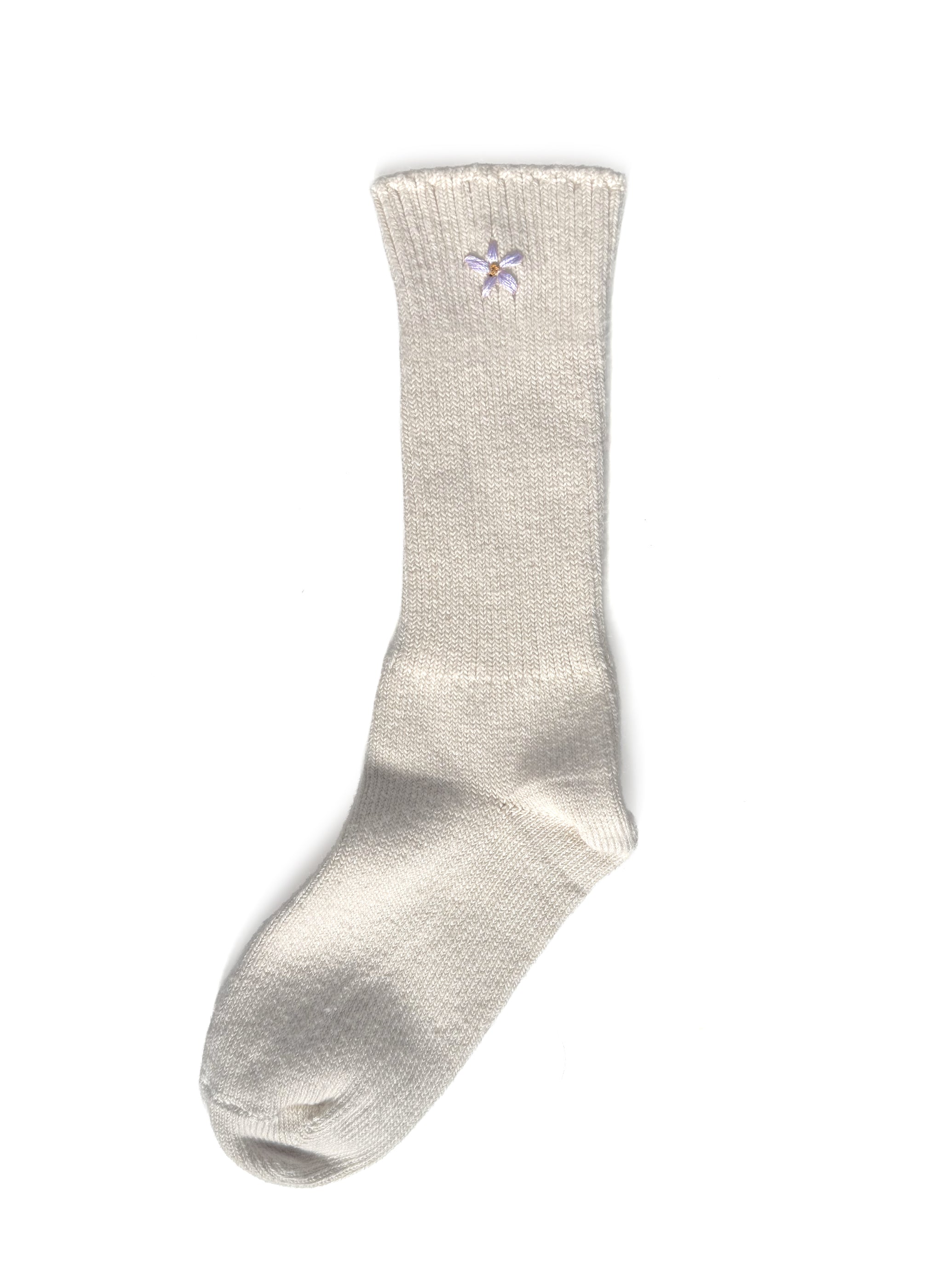 Daisy Organic Socks - Natural/Lavender
