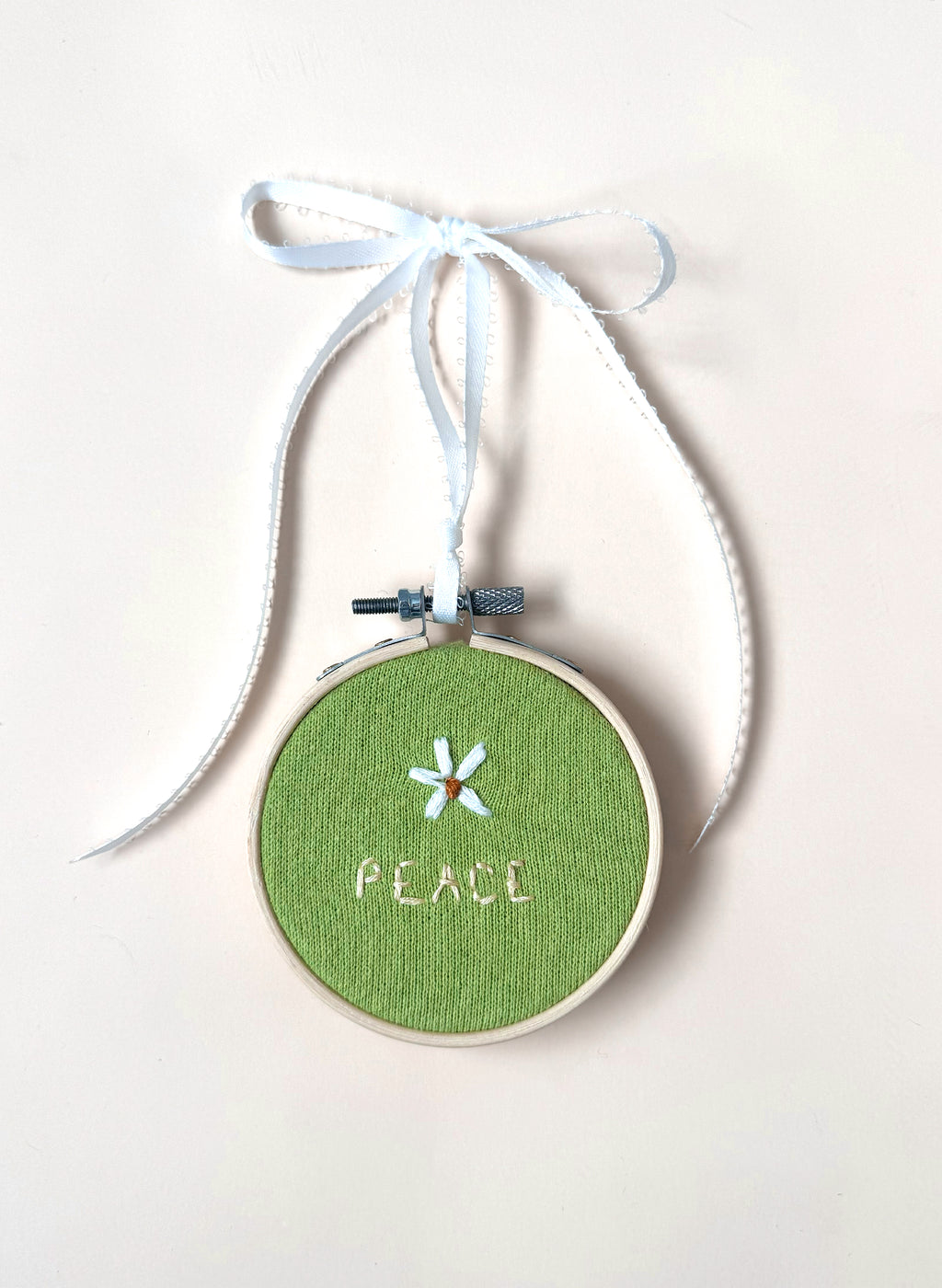"Peace" Upcycled Ornament