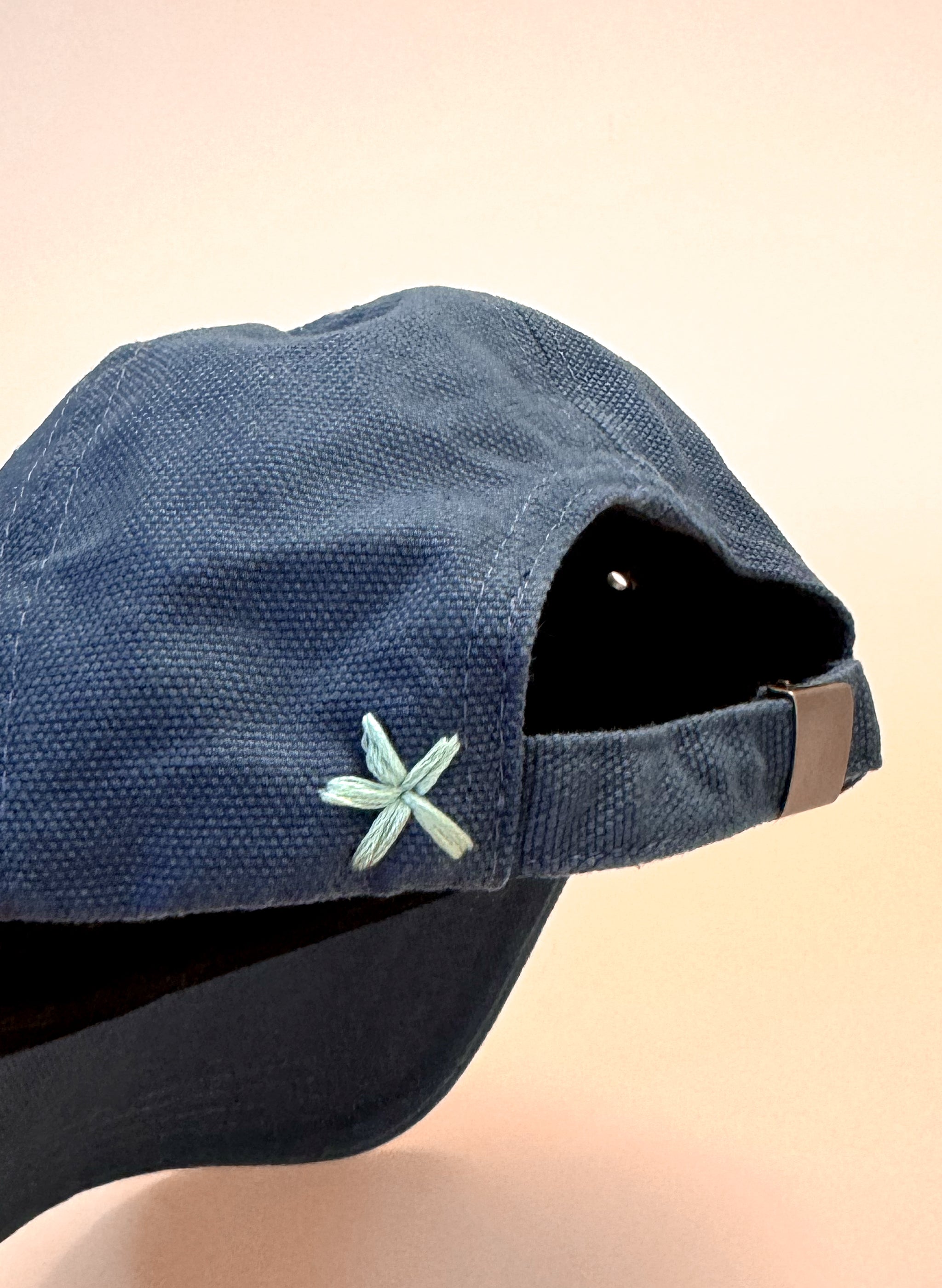Wildflower Smiley Dad Hat - Navy Blue