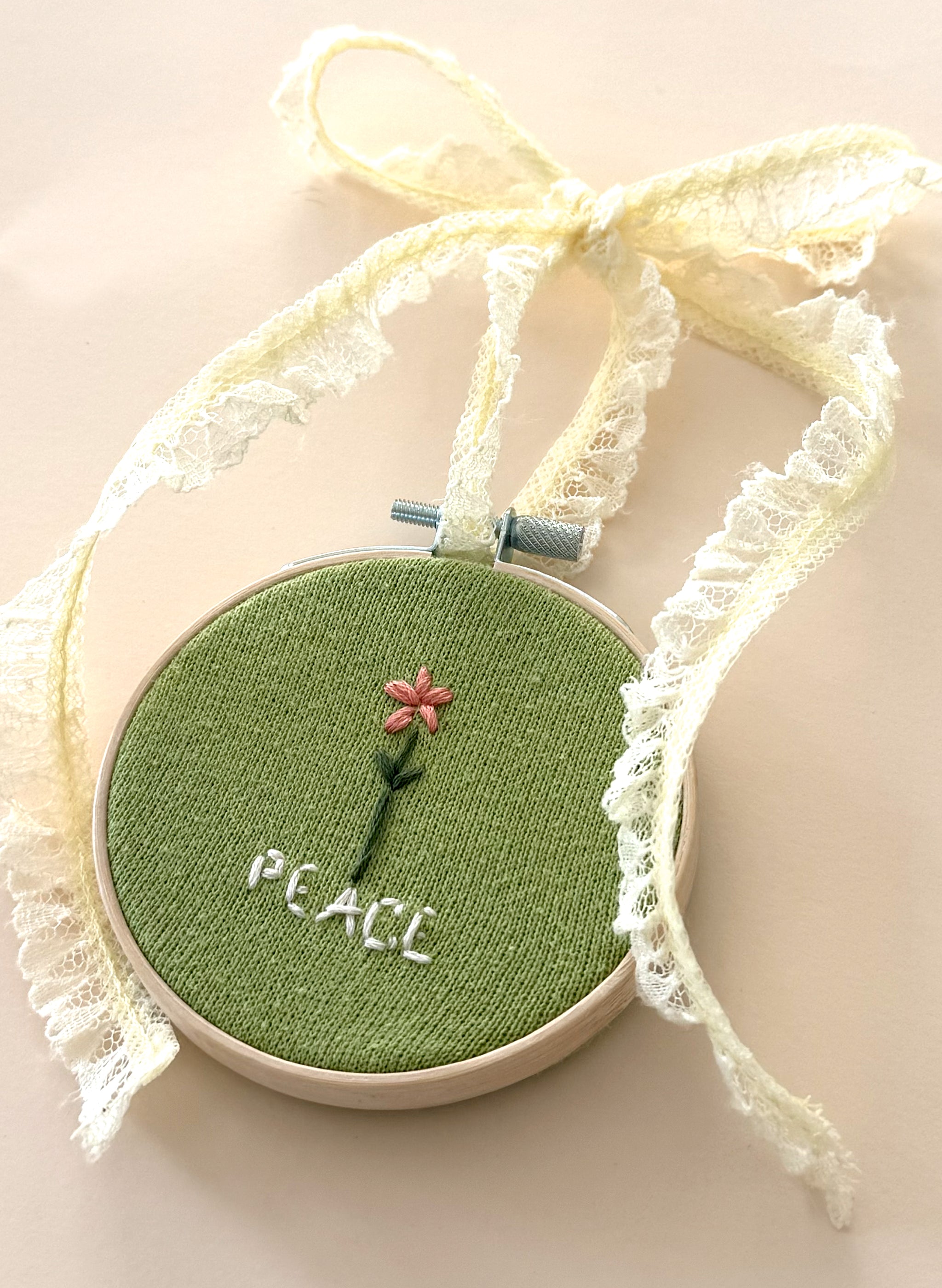 "Peace" Upcycled Ornament
