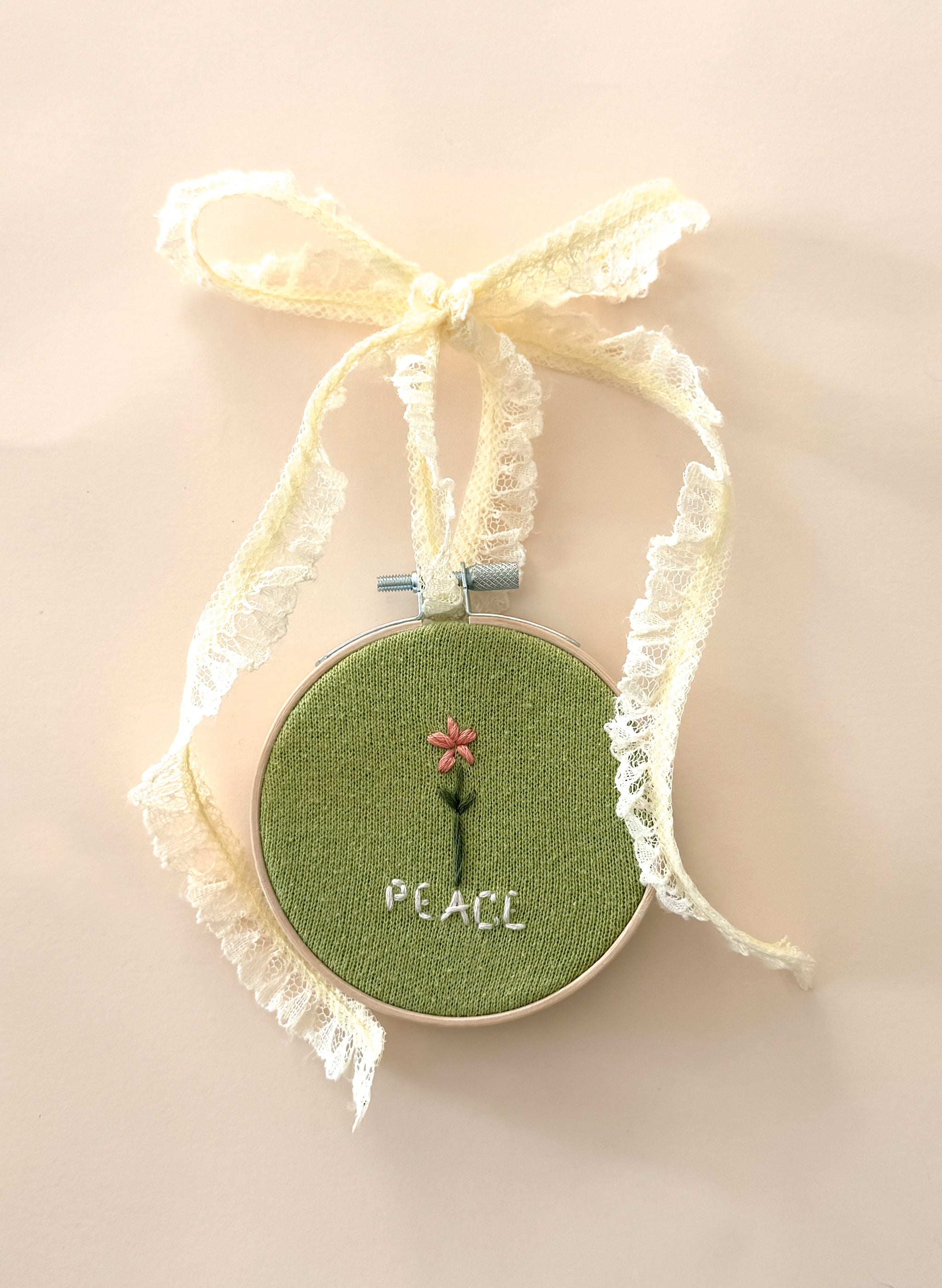 "Peace" Upcycled Ornament