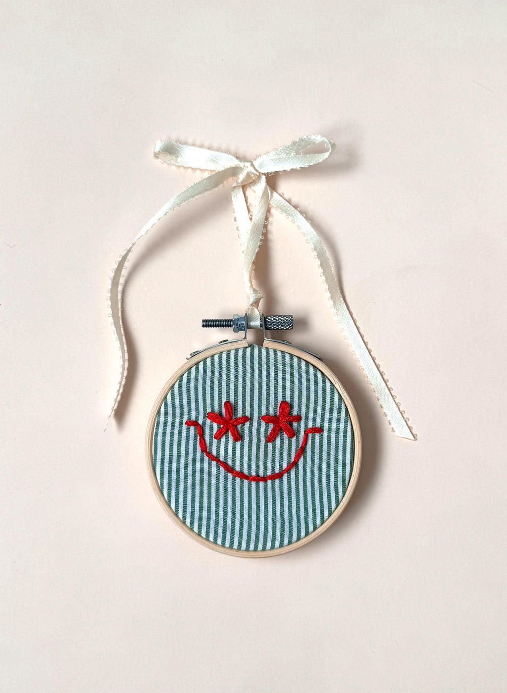 WF Smiley Upcycled Ornament