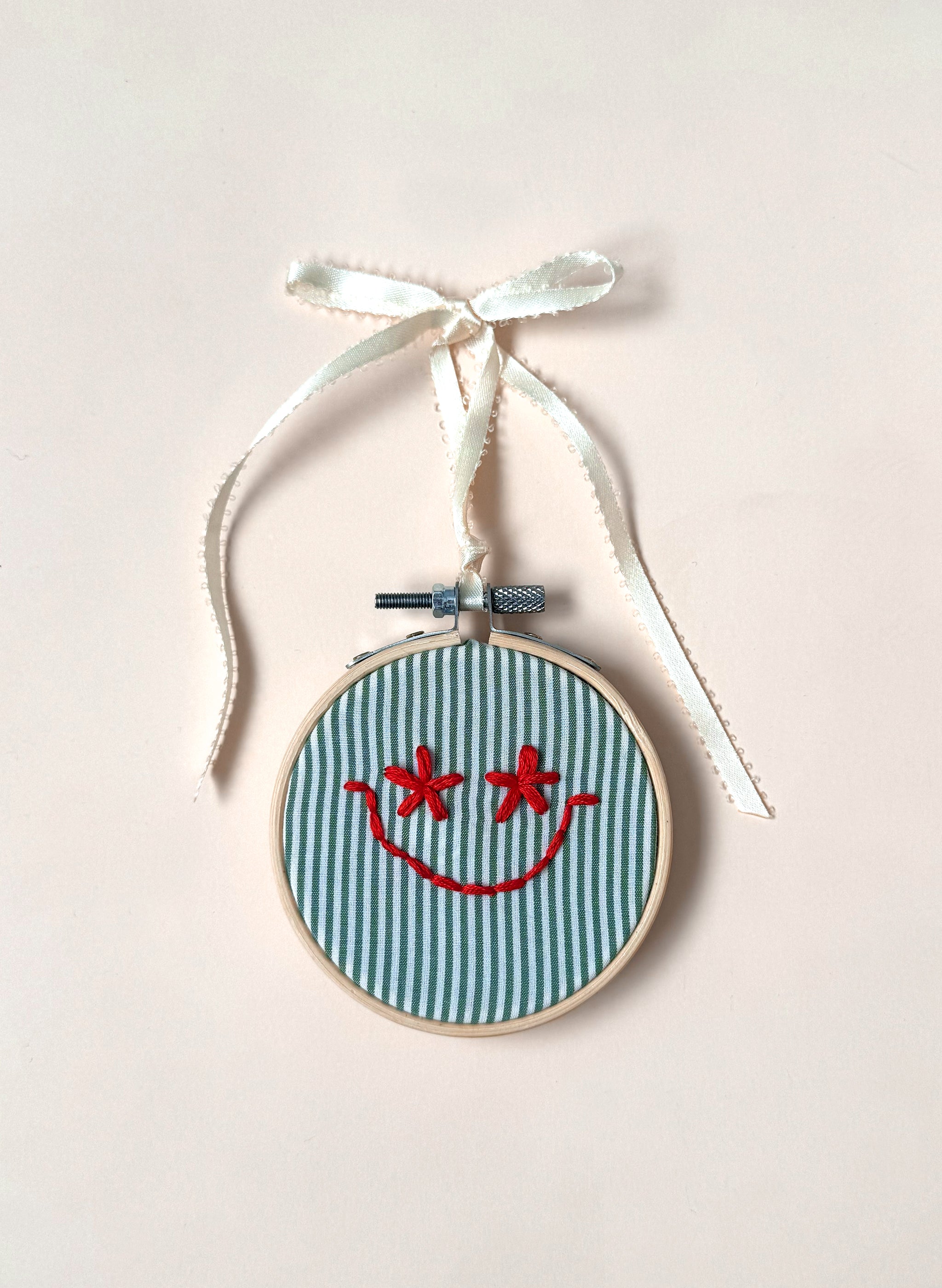 WF Smiley Upcycled Ornament
