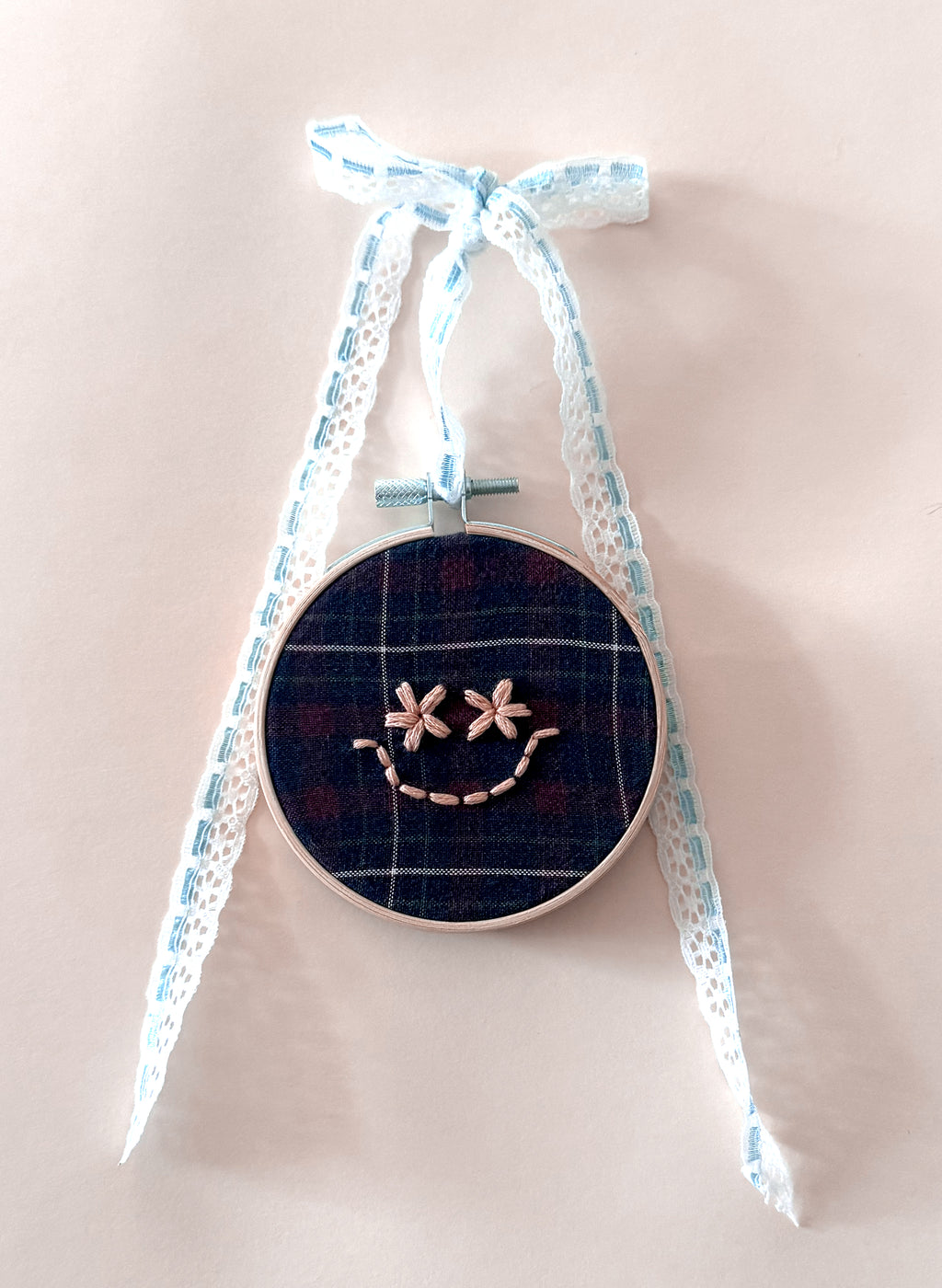 WF Smiley Upcycled Ornament